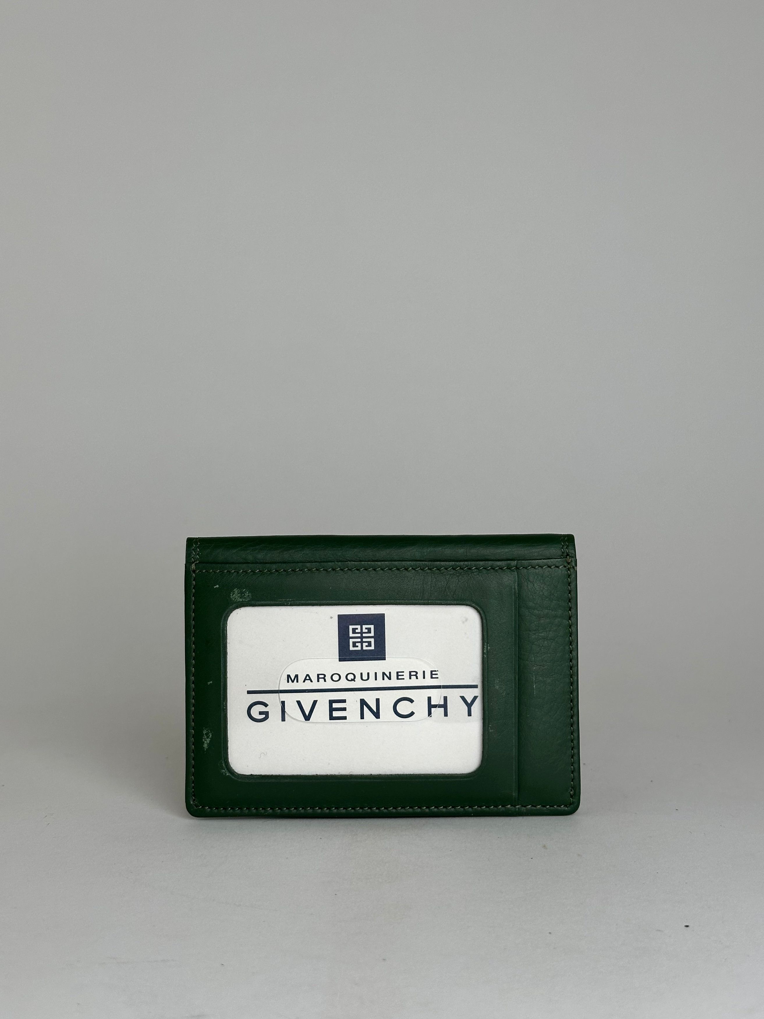 Givenchy Vintage Leather Card Holder Green Size ONE SIZE - 8 Thumbnail