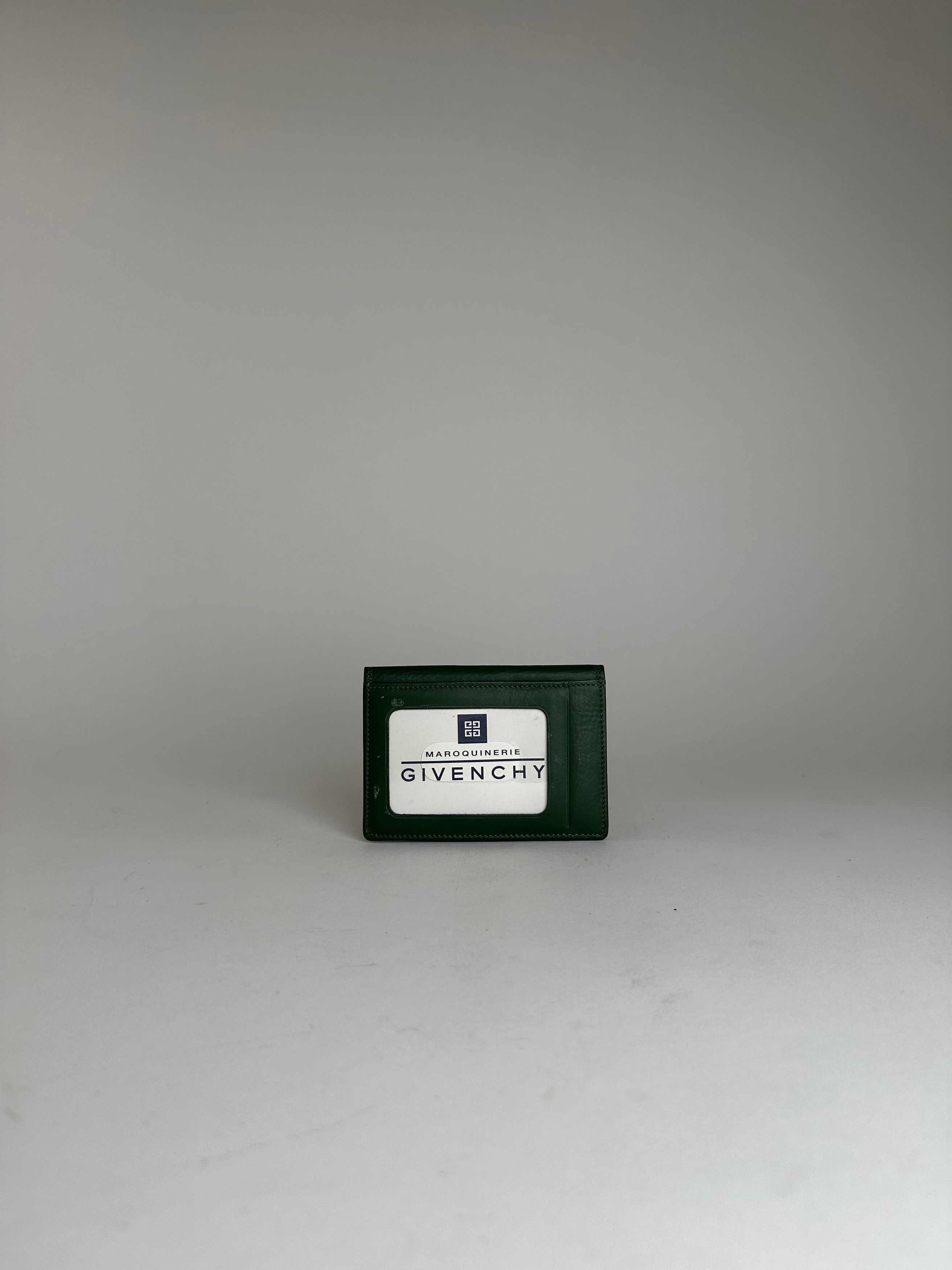 Givenchy Vintage Leather Card Holder Green Size ONE SIZE - 2 Thumbnail