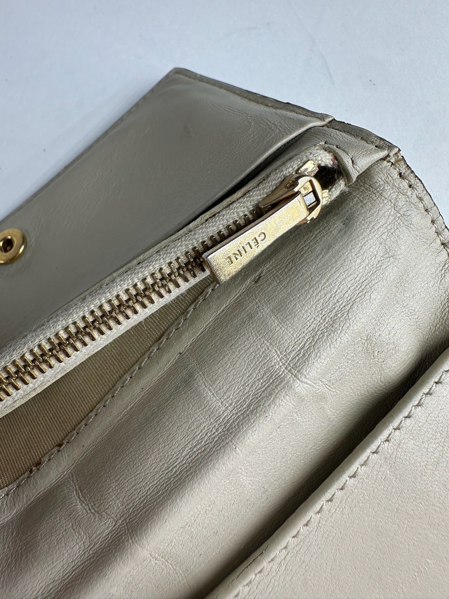 Celine Vintage Paris Keychain Leather Wallet Blue white Size ONE SIZE - 4 Thumbnail