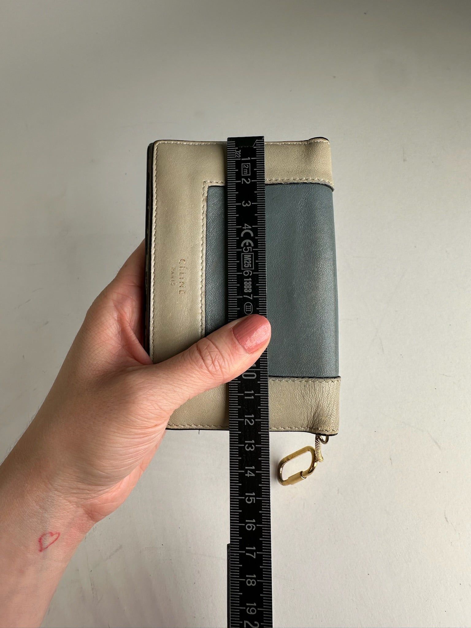 Celine Vintage Paris Keychain Leather Wallet Blue white Size ONE SIZE - 10 Thumbnail