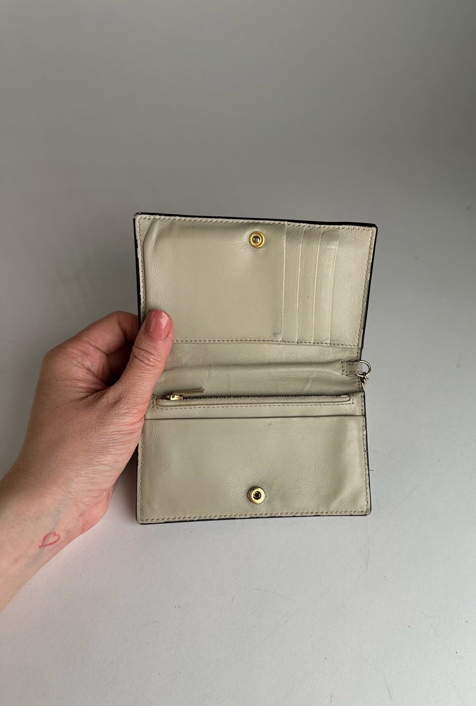 Celine Vintage Paris Keychain Leather Wallet Blue white Size ONE SIZE - 3 Thumbnail