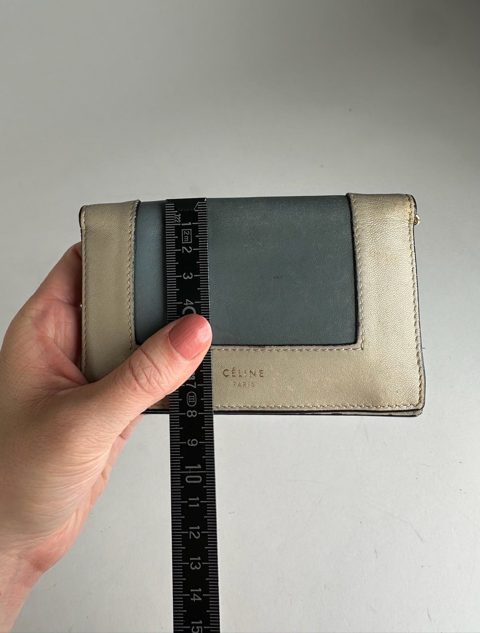 Celine Vintage Paris Keychain Leather Wallet Blue white Size ONE SIZE - 9 Thumbnail