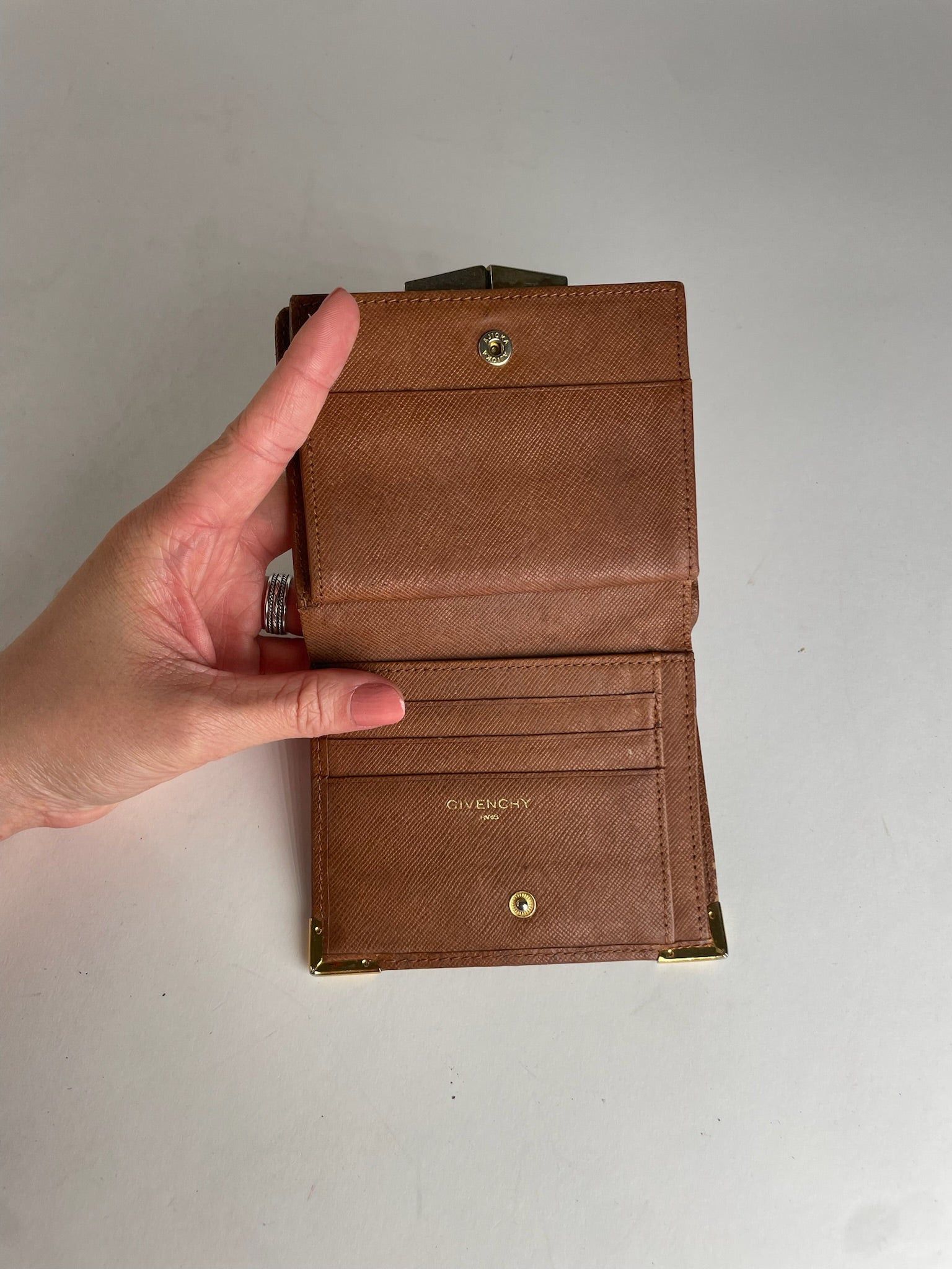 Givenchy Vintage Leather Wallet Brown Size ONE SIZE - 3 Thumbnail