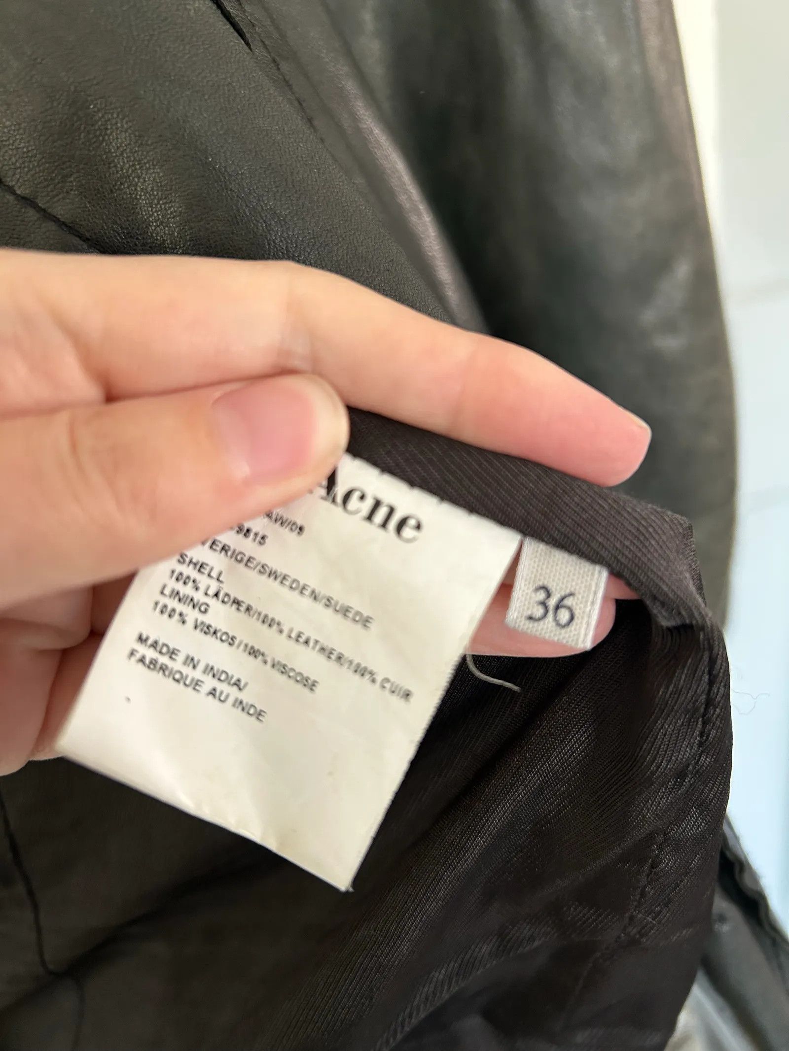 Acne Studios Acne Studios Smith Leather Jacket Size XS / US 0-2 / IT 36-38 - 3 Thumbnail