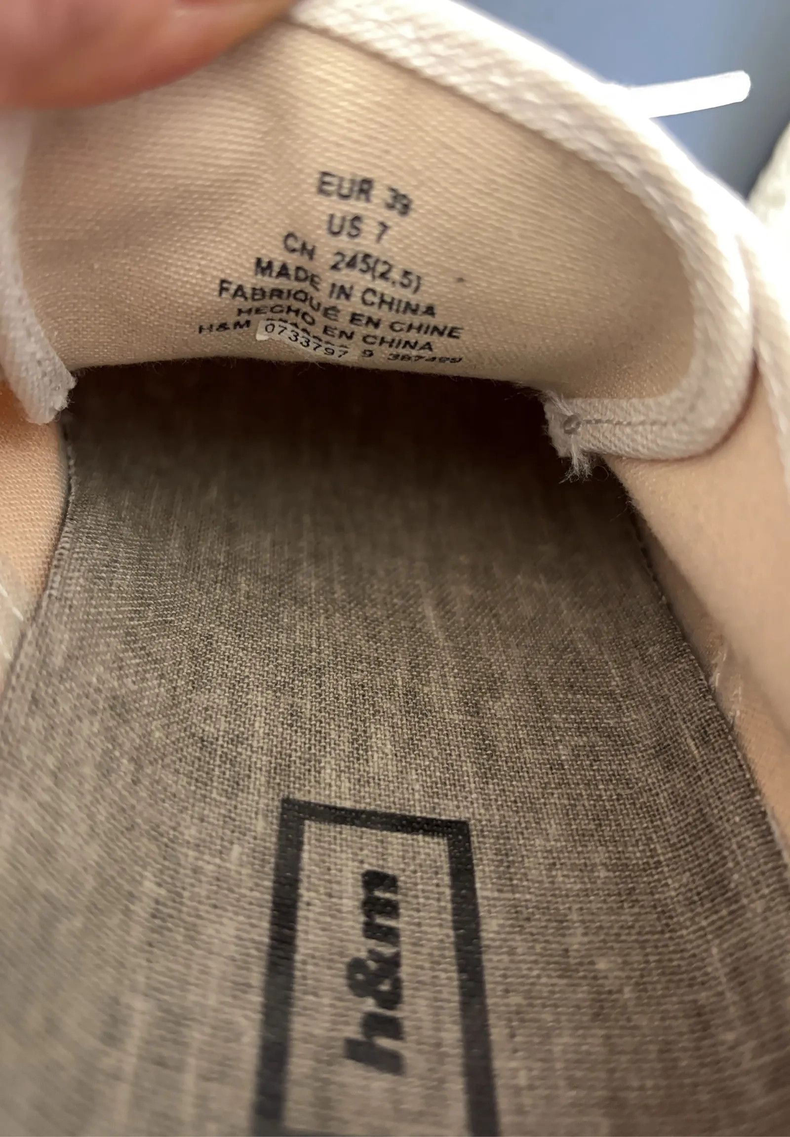 Eytys Eytys x H&M Mother Canvas White Sneakers Size US 9 / IT 39 - 3 Thumbnail