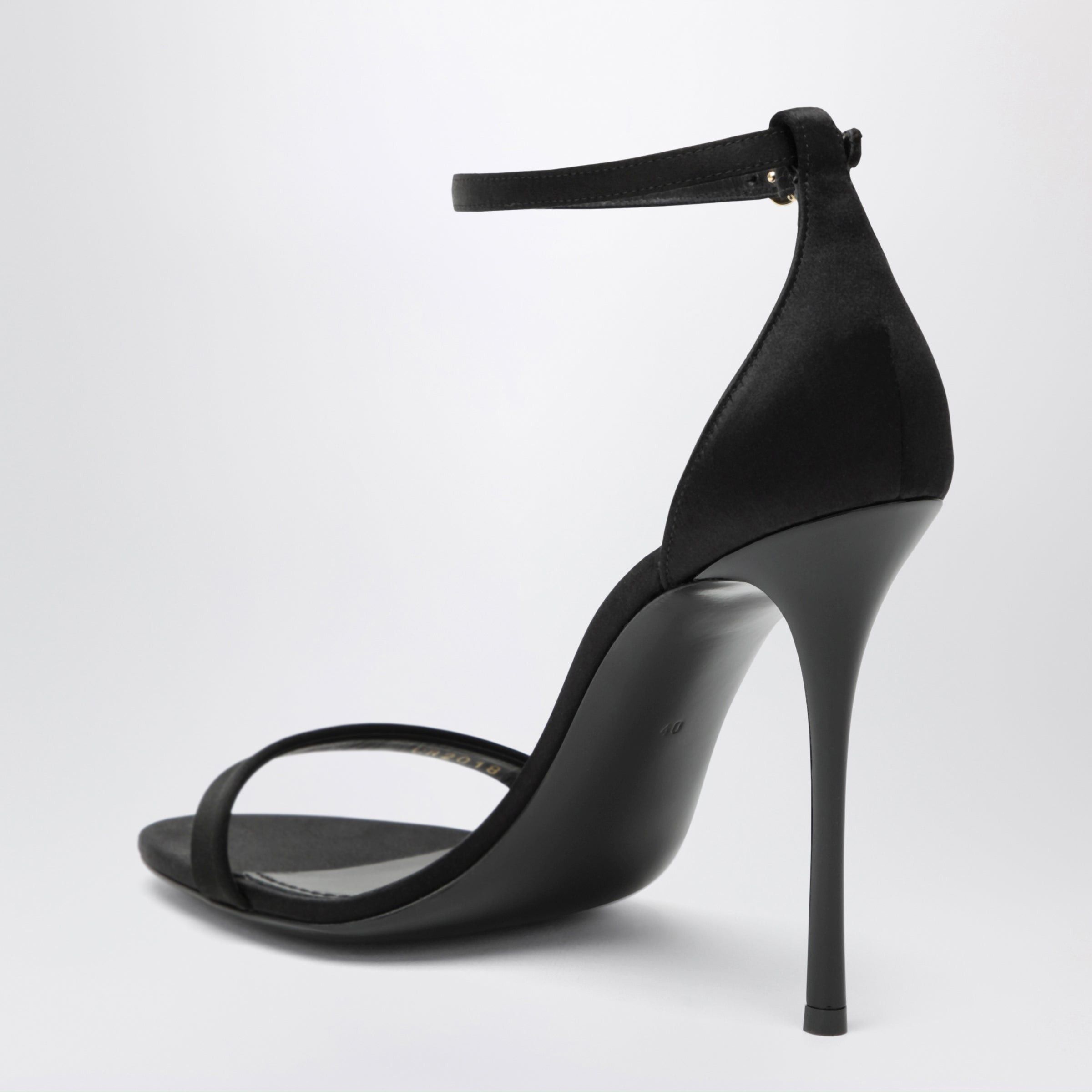 Dolce & Gabbana Dolce&Gabbana Keira Sandal In Black Satin Size US 8 / IT 38 - 2 Thumbnail