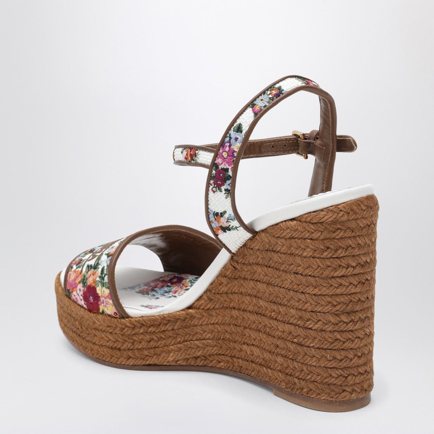 Dolce & Gabbana Dolce&Gabbana Wedge Sandals With Logo Embroidery Size US 8 / IT 38 - 2 Thumbnail