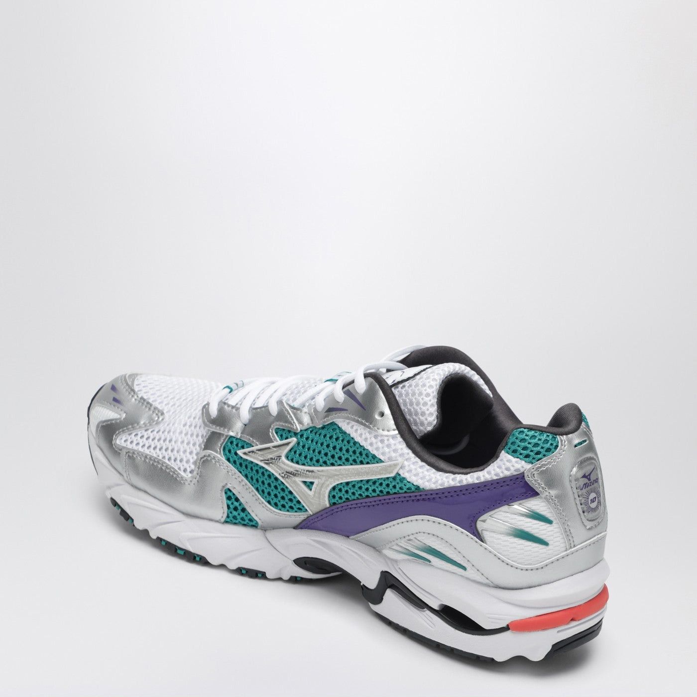 Mizuno Mizuno Slwave Rider 10 Sneakers White/Silver/Teal Blue Size US 10 / EU 43 - 2 Thumbnail