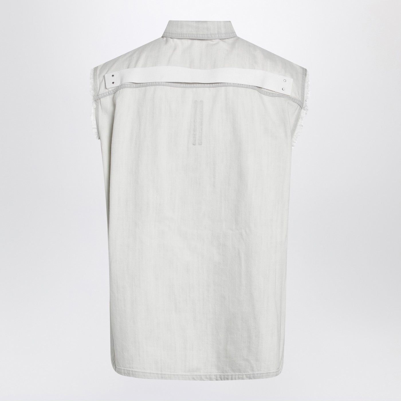 Rick Owens Drkshdw Drkshdw White Vintage-Effect Denim Vest Size US L / EU 52-54 / 3 - 2 Thumbnail
