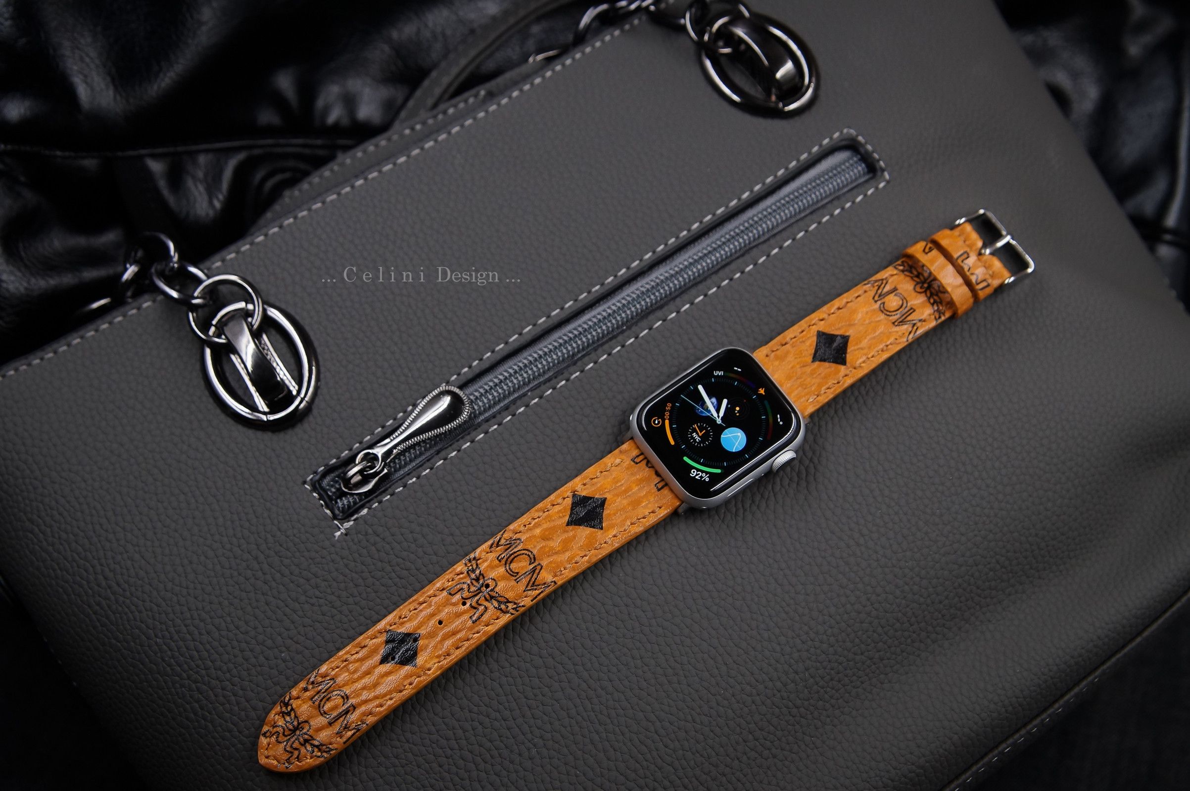 Handmade MCM Apple Watch Band Series 4 Series 3 Series 2 44mm 40mm 42mm 38mm MCM Apple Watch Band iwatch Band MCM iwatch Band Luxury Watch Band Grailed