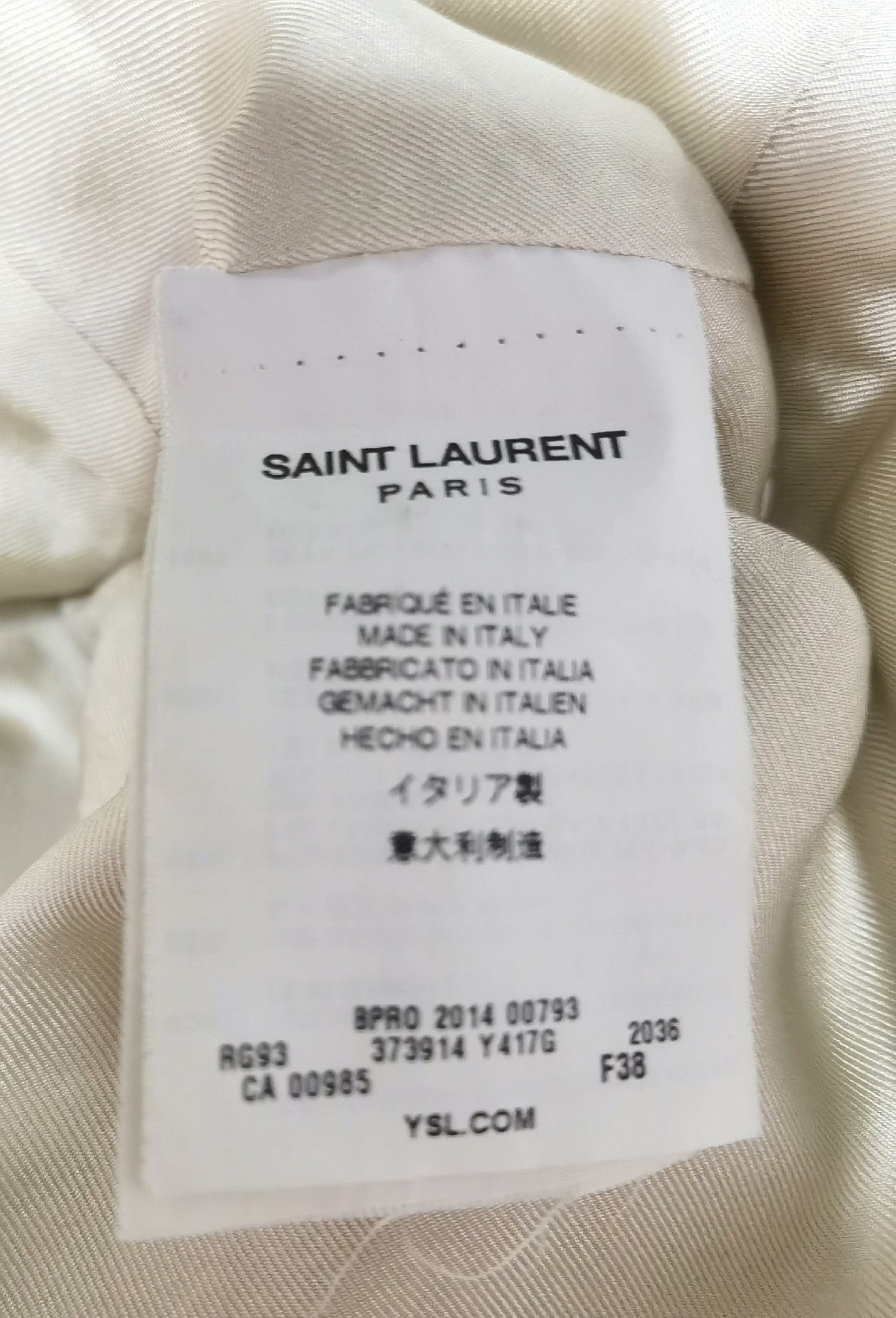Saint Laurent Paris Saint Laurent Beige Lace Bell-Sleeve Dress Size S / US 4 / IT 40 - 4 Thumbnail