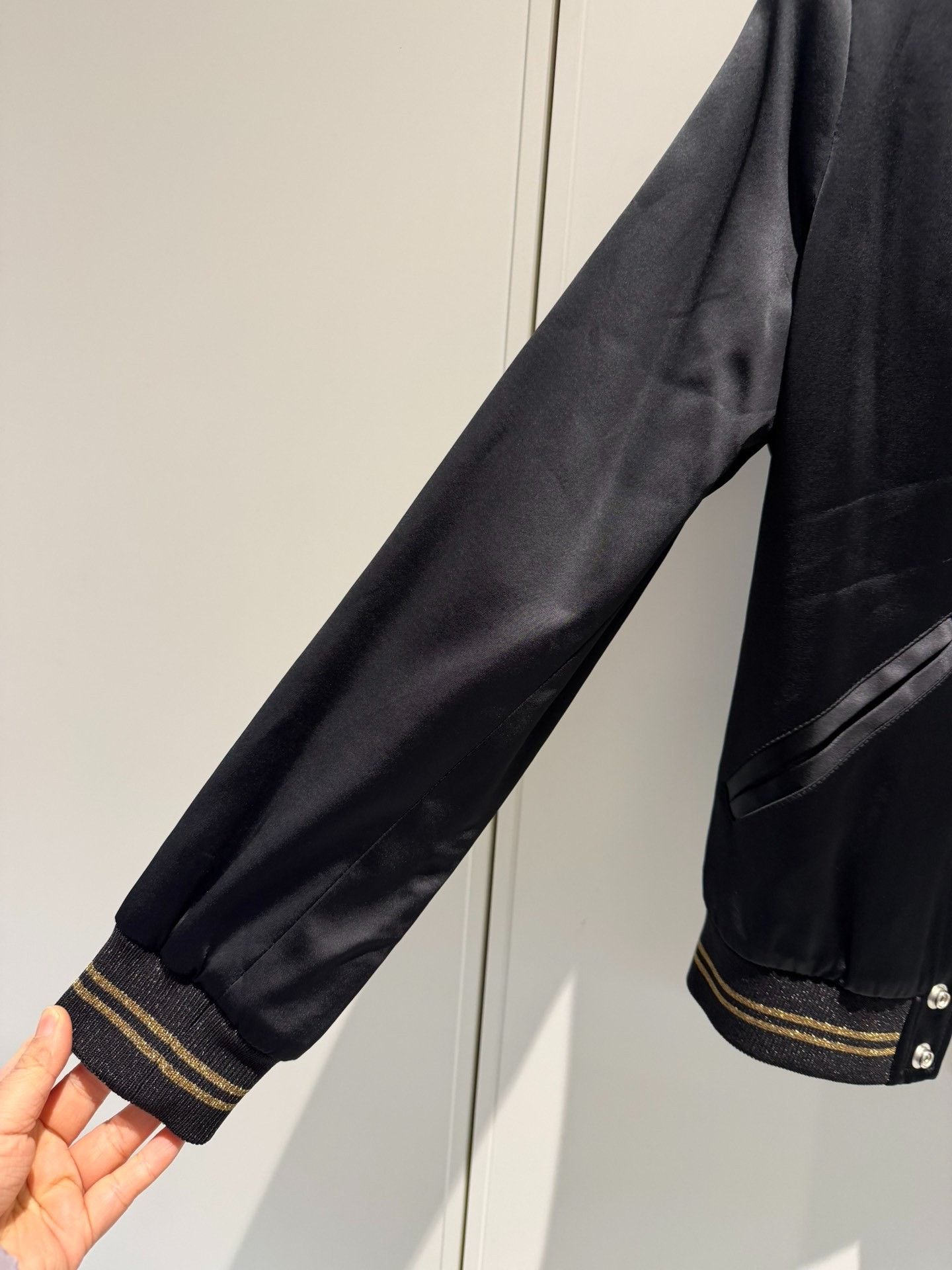 Saint Laurent Paris Saint Laurent 16FW Gold Star Bomber Jacket Size XXS / US 00 / IT 34 - 8 Thumbnail