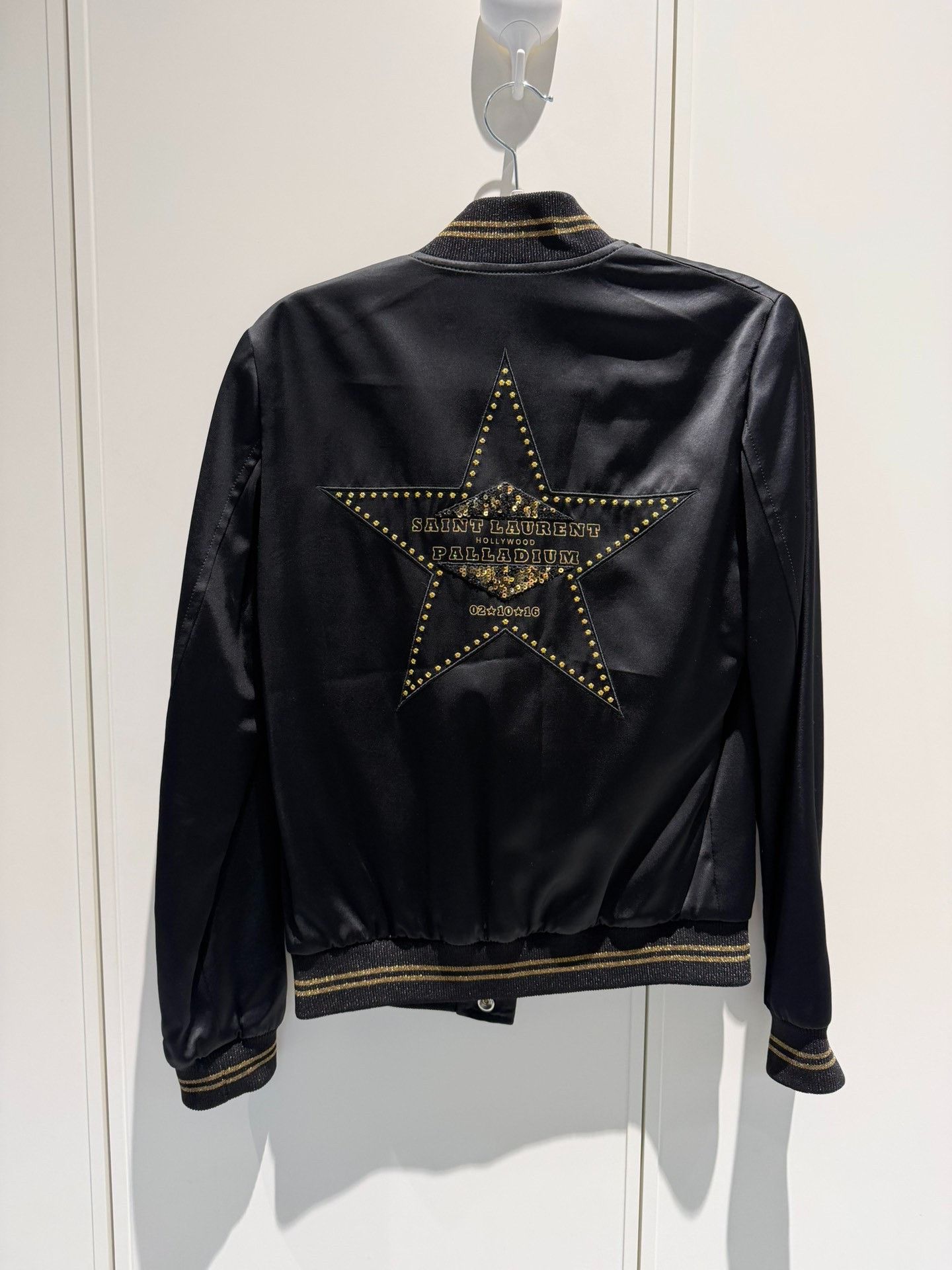Saint Laurent Paris Saint Laurent 16FW Gold Star Bomber Jacket Size XXS / US 00 / IT 34 - 2 Thumbnail