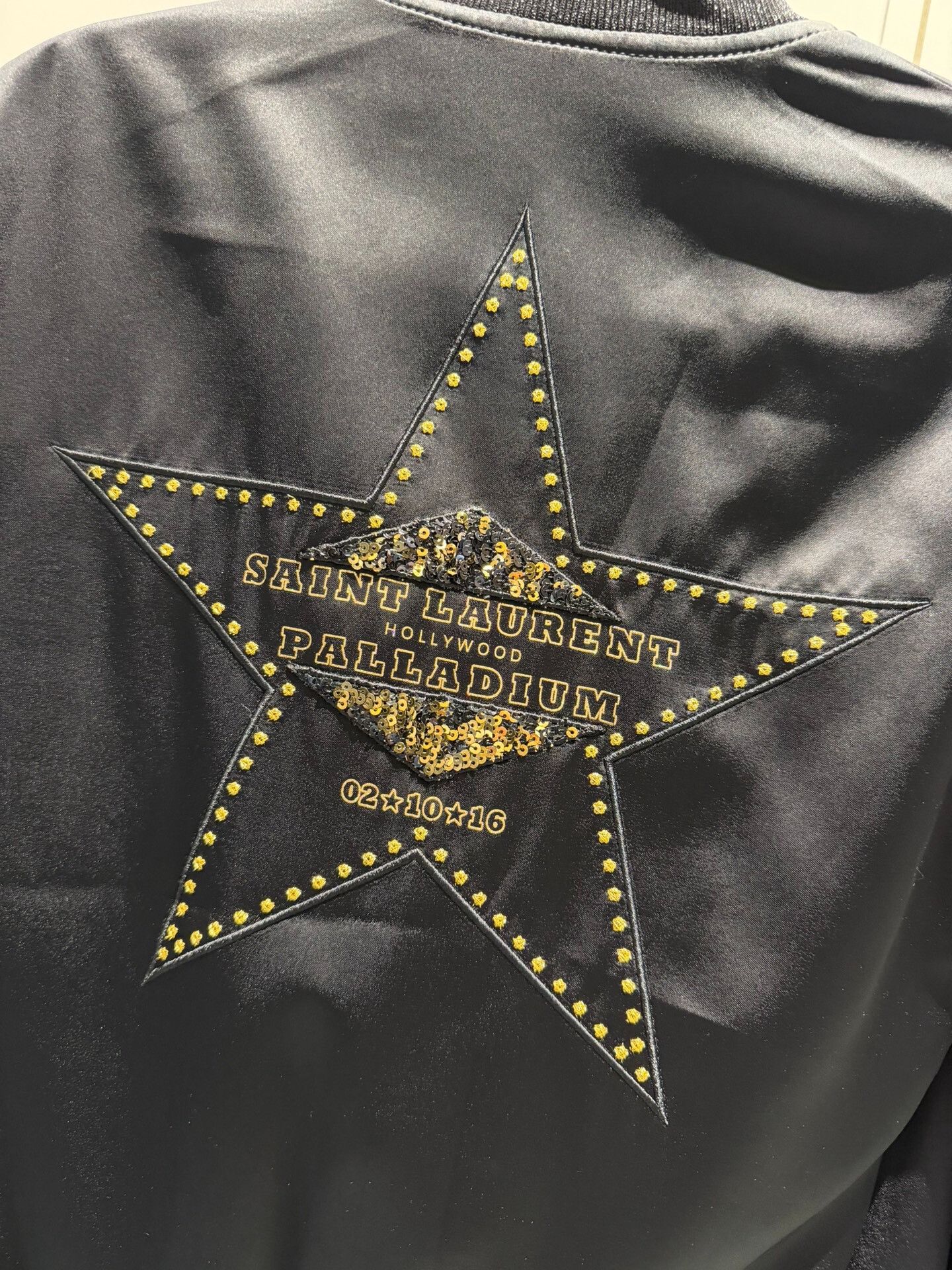 Saint Laurent Paris Saint Laurent 16FW Gold Star Bomber Jacket Size XXS / US 00 / IT 34 - 7 Thumbnail