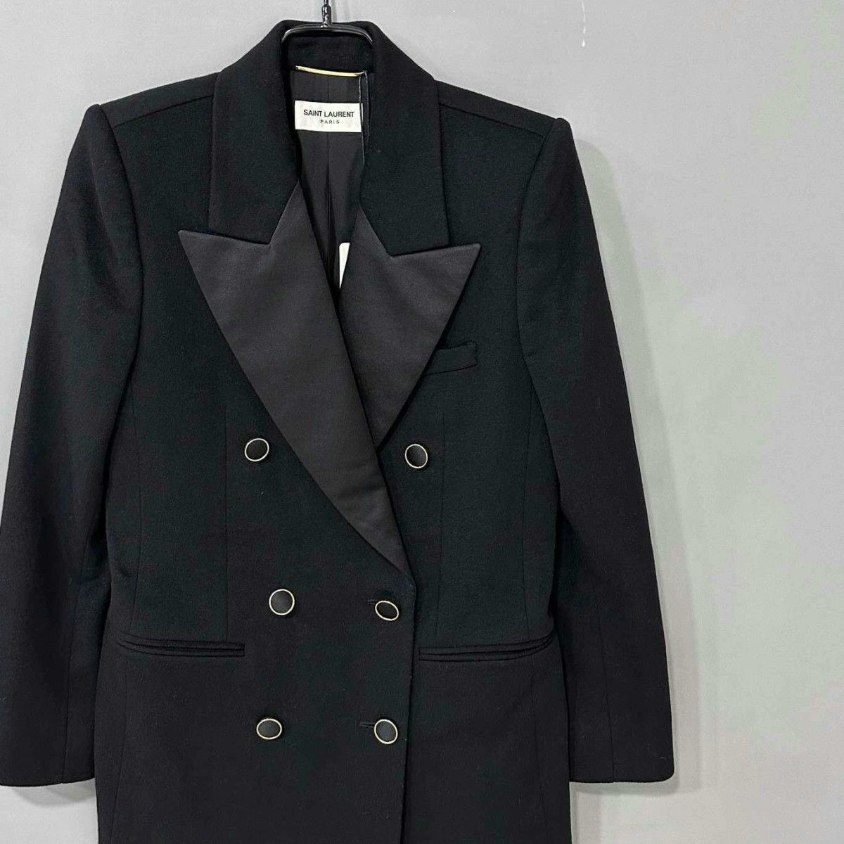 Saint Laurent Paris Limited Edition Black Smoking Blazer Saint Laurent Size XXS / US 00 / IT 34 - 2 Thumbnail