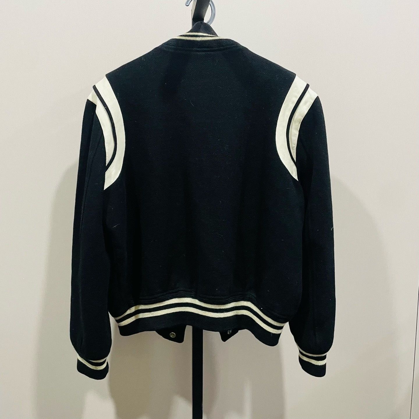 Saint Laurent Paris Saint Laurent Black White Baseball Jacket Size US M / EU 48-50 / 2 - 2 Thumbnail
