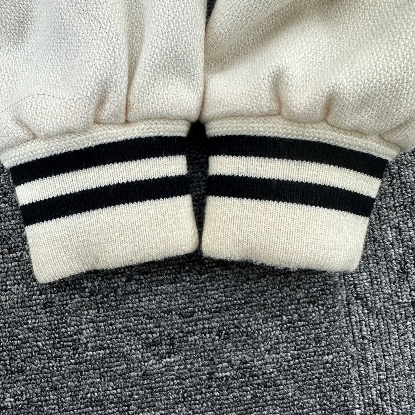 Saint Laurent Paris Saint Laurent White Black Striped Baseball Jacket Size US M / EU 48-50 / 2 - 6 Thumbnail