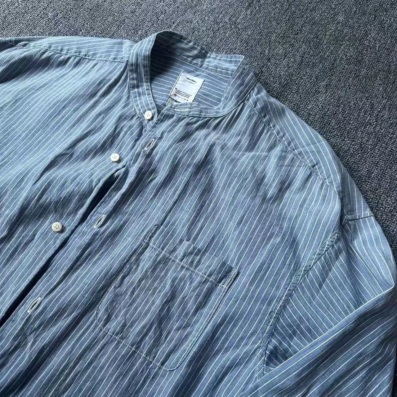 Visvim visvim Blue White Striped Chambray Shirt Size US L / EU 52-54 / 3 - 2 Thumbnail