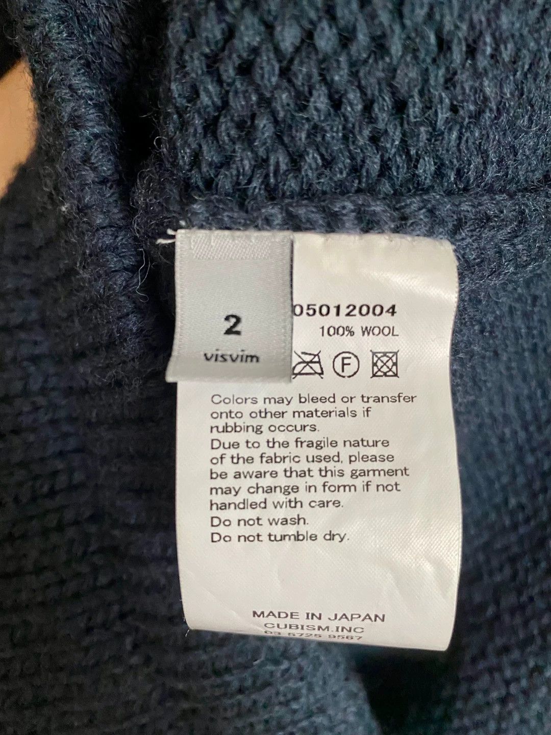 Visvim visvim Dark Blue Wool Cardigan Orange Buttons Size US M / EU 48-50 / 2 - 5 Thumbnail
