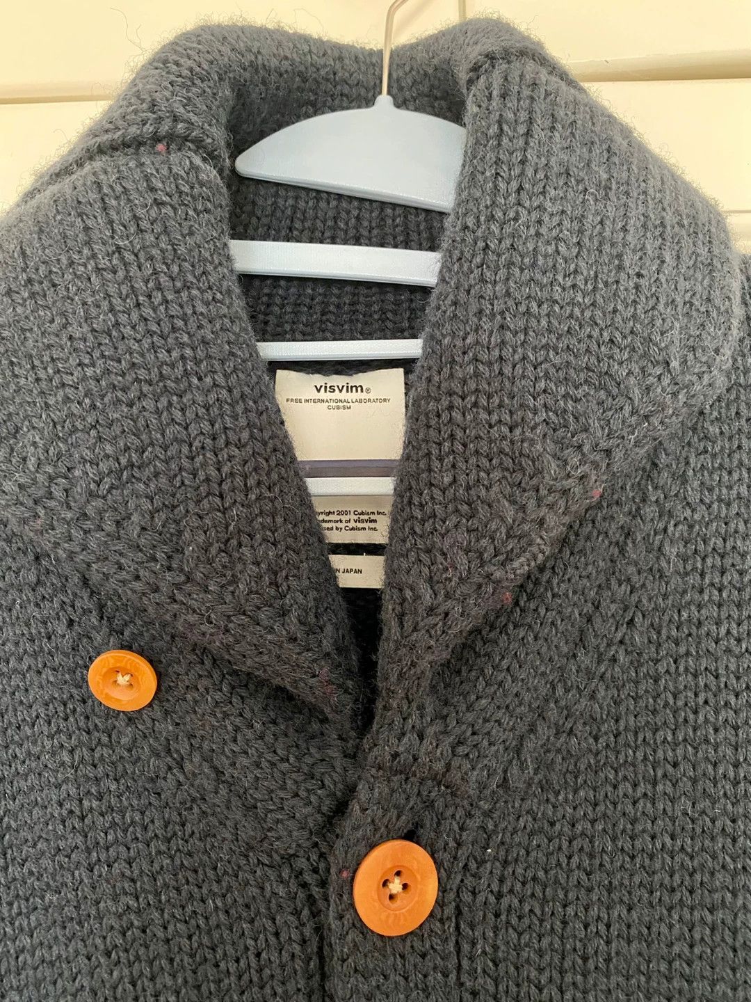 Visvim visvim Dark Blue Wool Cardigan Orange Buttons Size US M / EU 48-50 / 2 - 2 Thumbnail