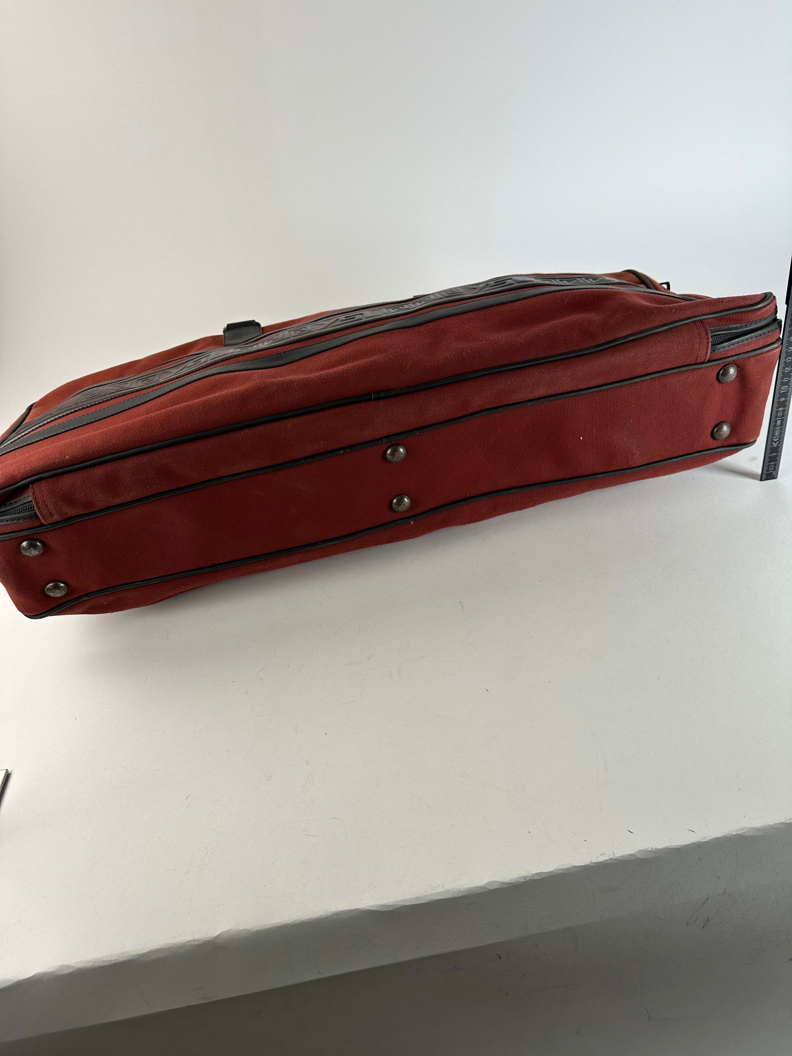 Other Vintage Yves Saint Laurent Duffel Bag Red Black Size ONE SIZE - 14 Thumbnail