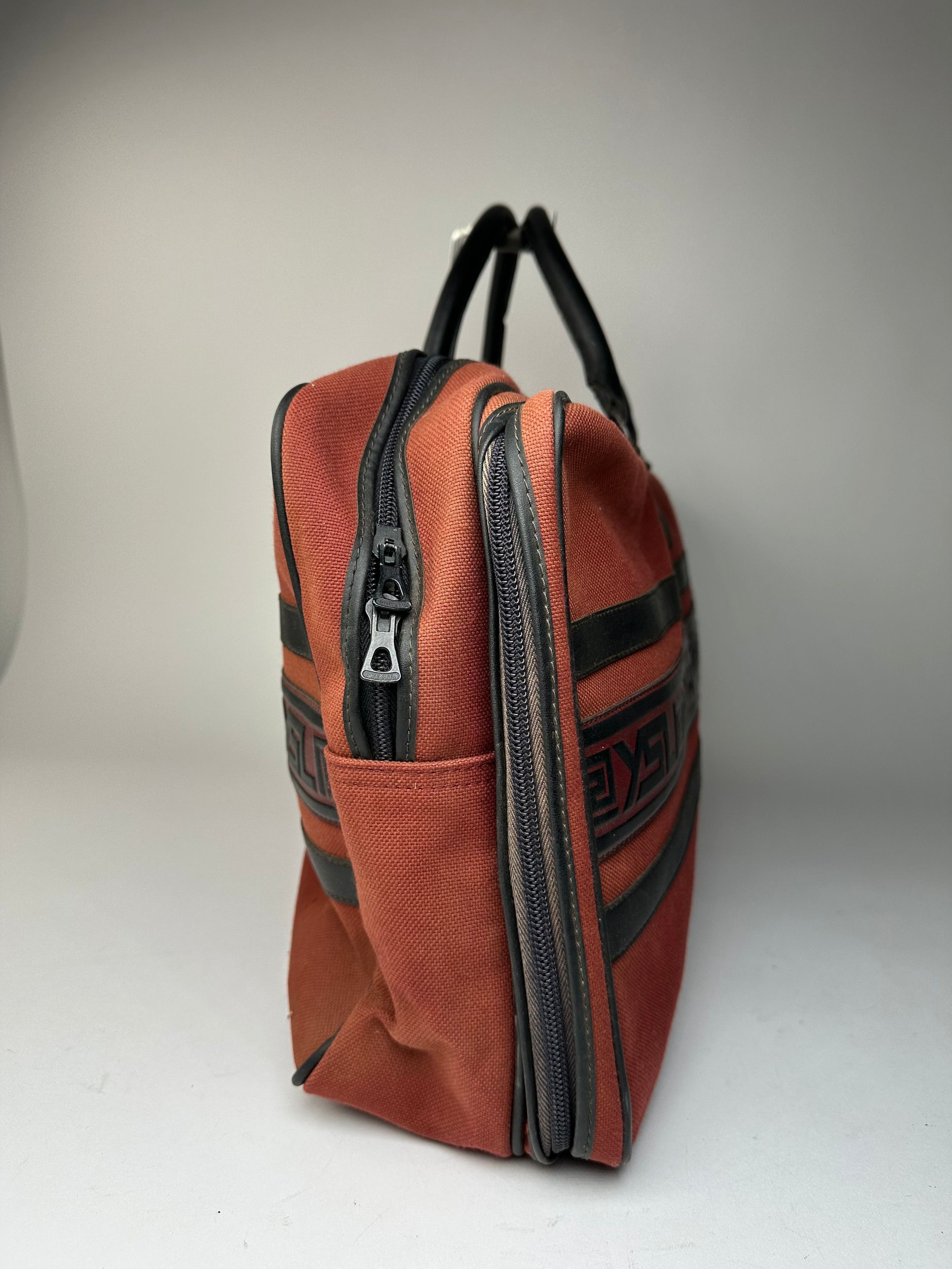 Other Vintage Yves Saint Laurent Duffel Bag Red Black Size ONE SIZE - 8 Thumbnail