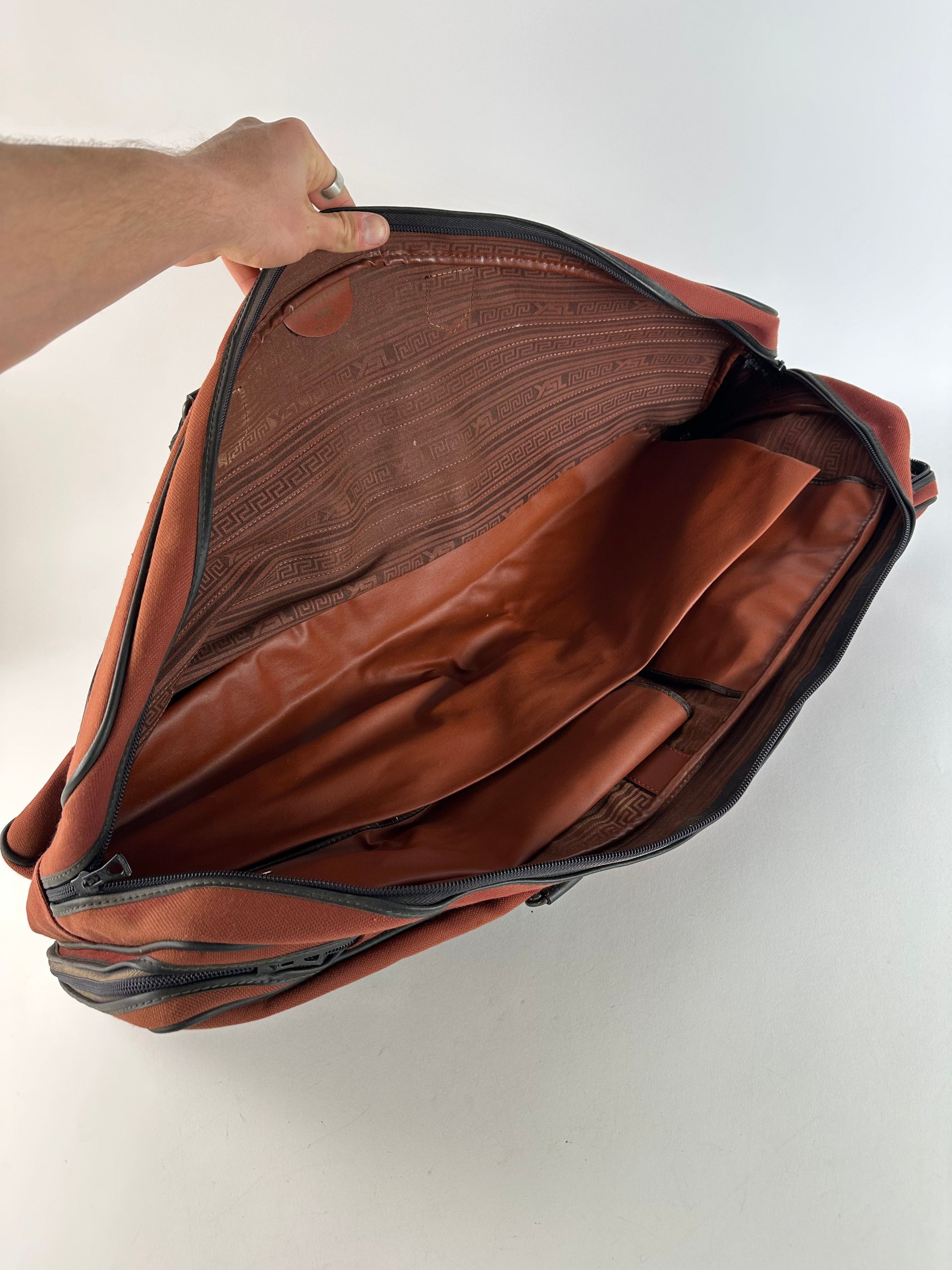 Other Vintage Yves Saint Laurent Duffel Bag Red Black Size ONE SIZE - 3 Thumbnail
