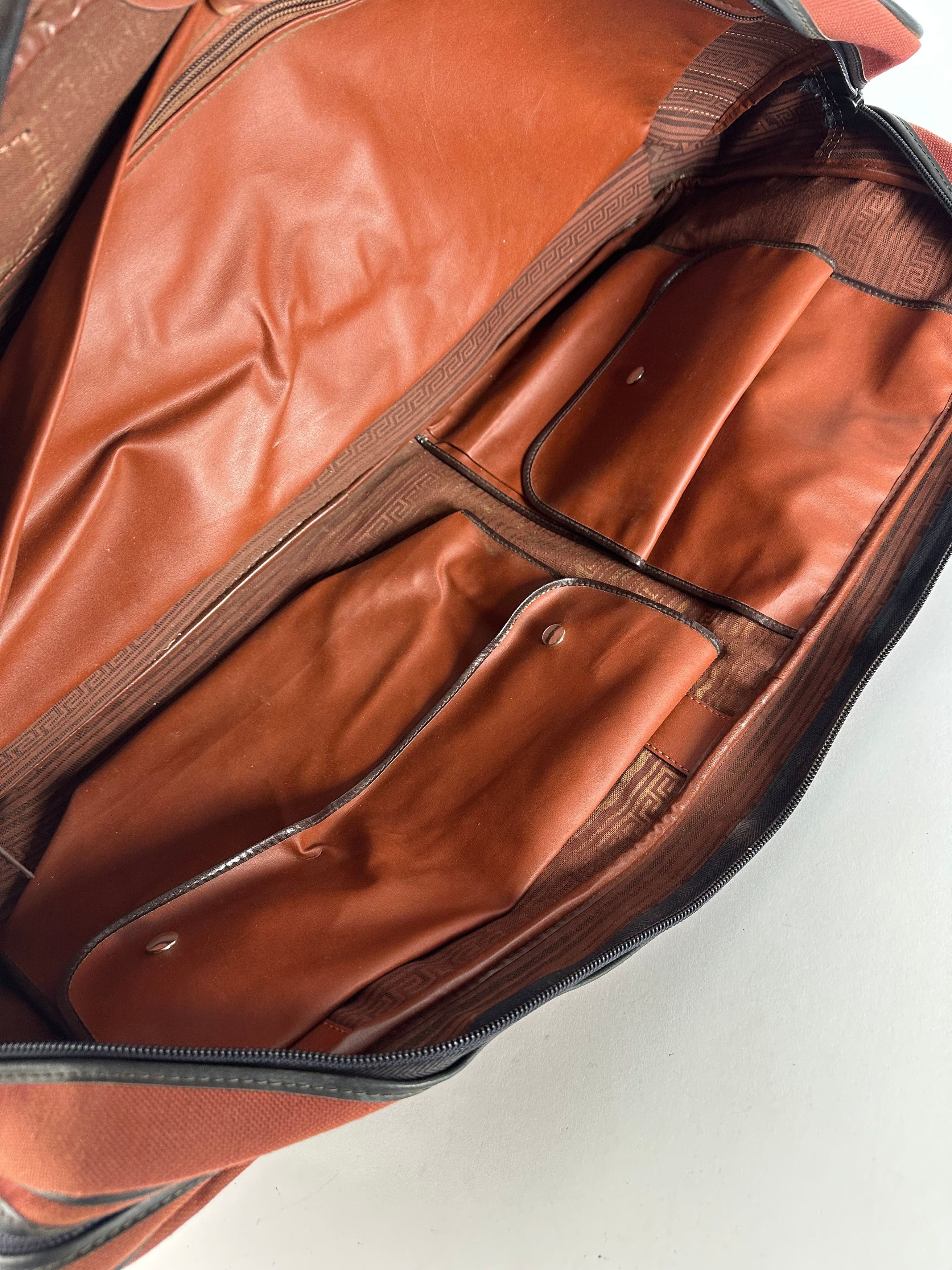 Other Vintage Yves Saint Laurent Duffel Bag Red Black Size ONE SIZE - 6 Thumbnail