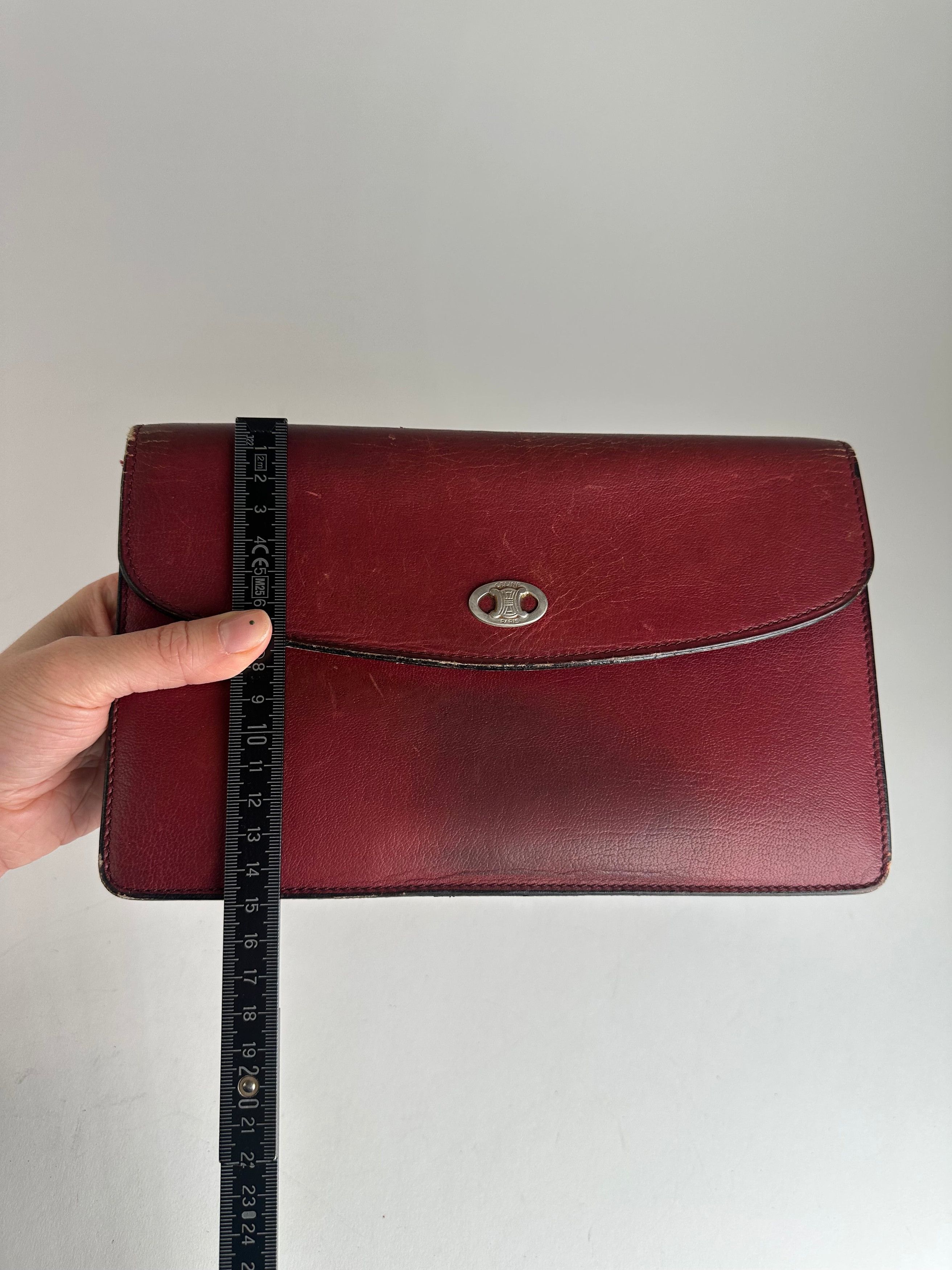 Celine Vintage Paris Triomphe Leather Clutch / Card Holder / Wallet Size ONE SIZE - 7 Thumbnail