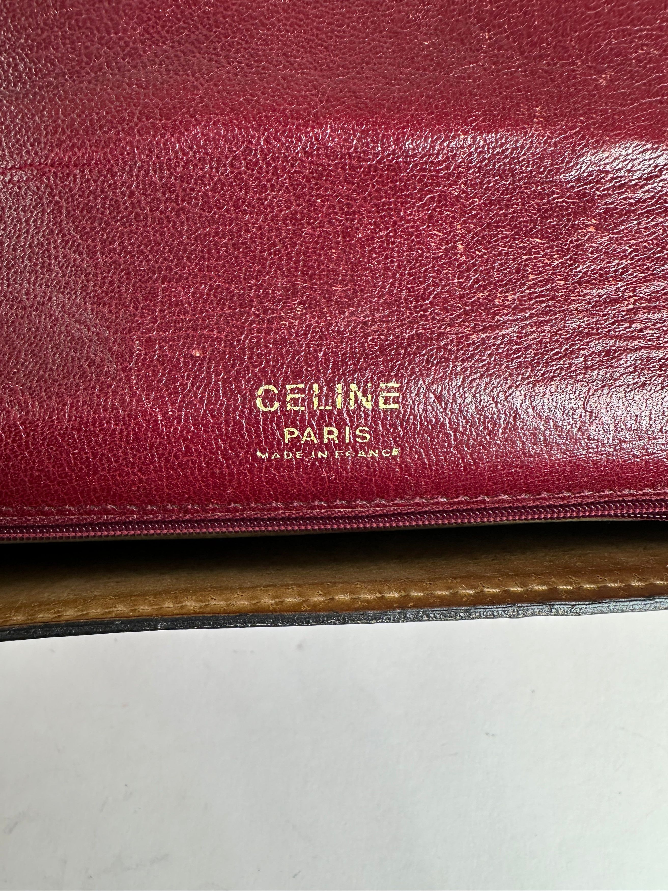 Celine Vintage Paris Triomphe Leather Clutch / Card Holder / Wallet Size ONE SIZE - 5 Thumbnail