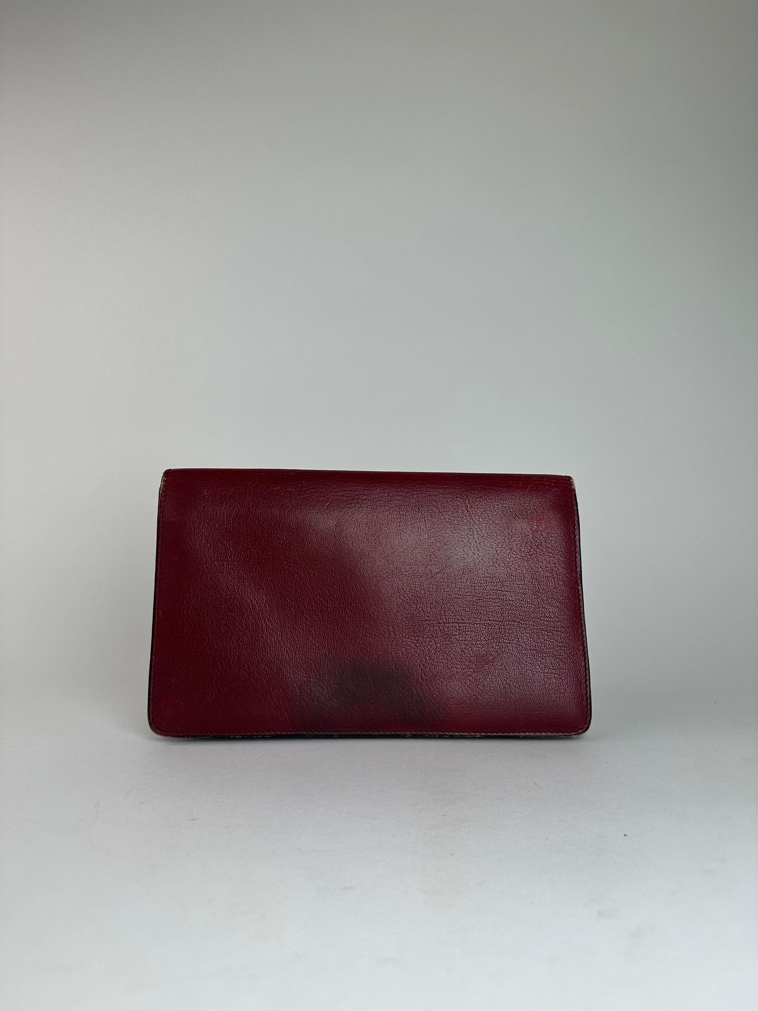 Celine Vintage Paris Triomphe Leather Clutch / Card Holder / Wallet Size ONE SIZE - 2 Thumbnail