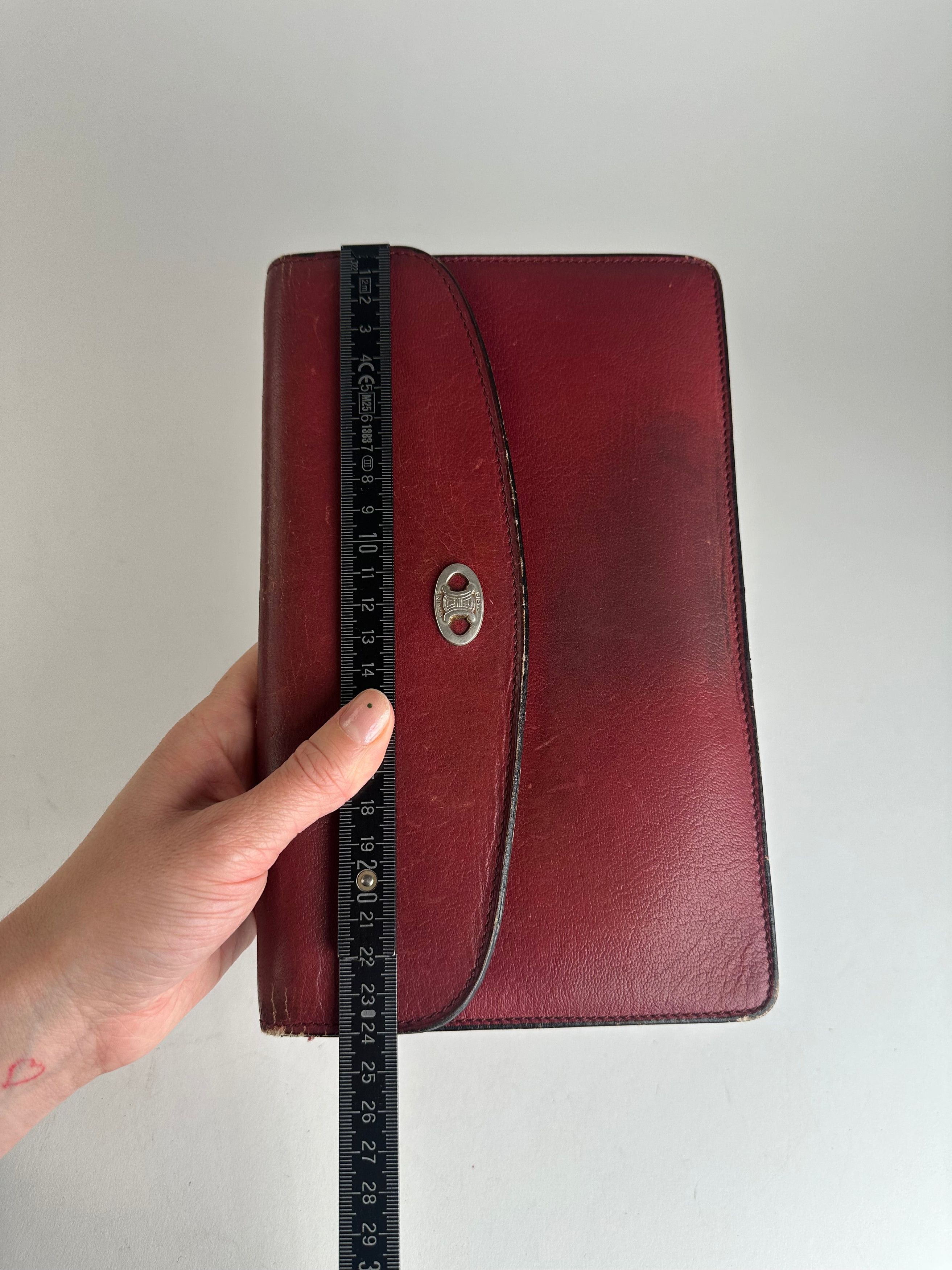 Celine Vintage Paris Triomphe Leather Clutch / Card Holder / Wallet Size ONE SIZE - 6 Thumbnail