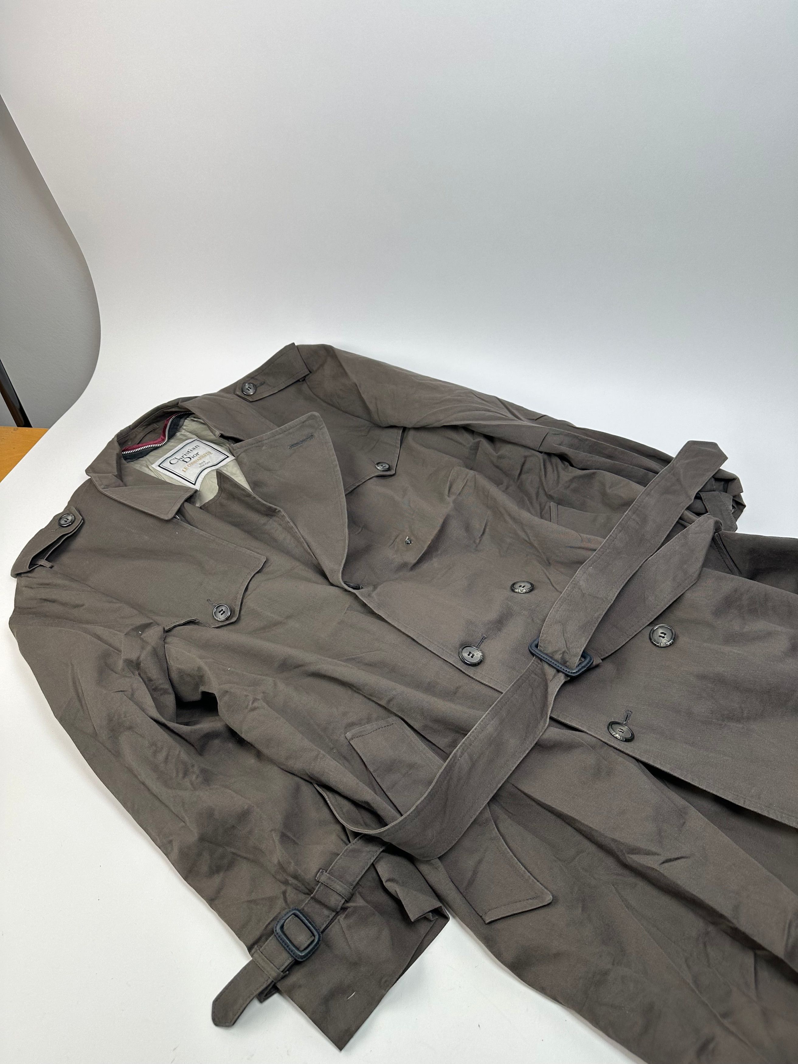 Dior Vintage Mens Canvas Trenchcoat Grey L Size US L / EU 52-54 / 3 - 5 Thumbnail