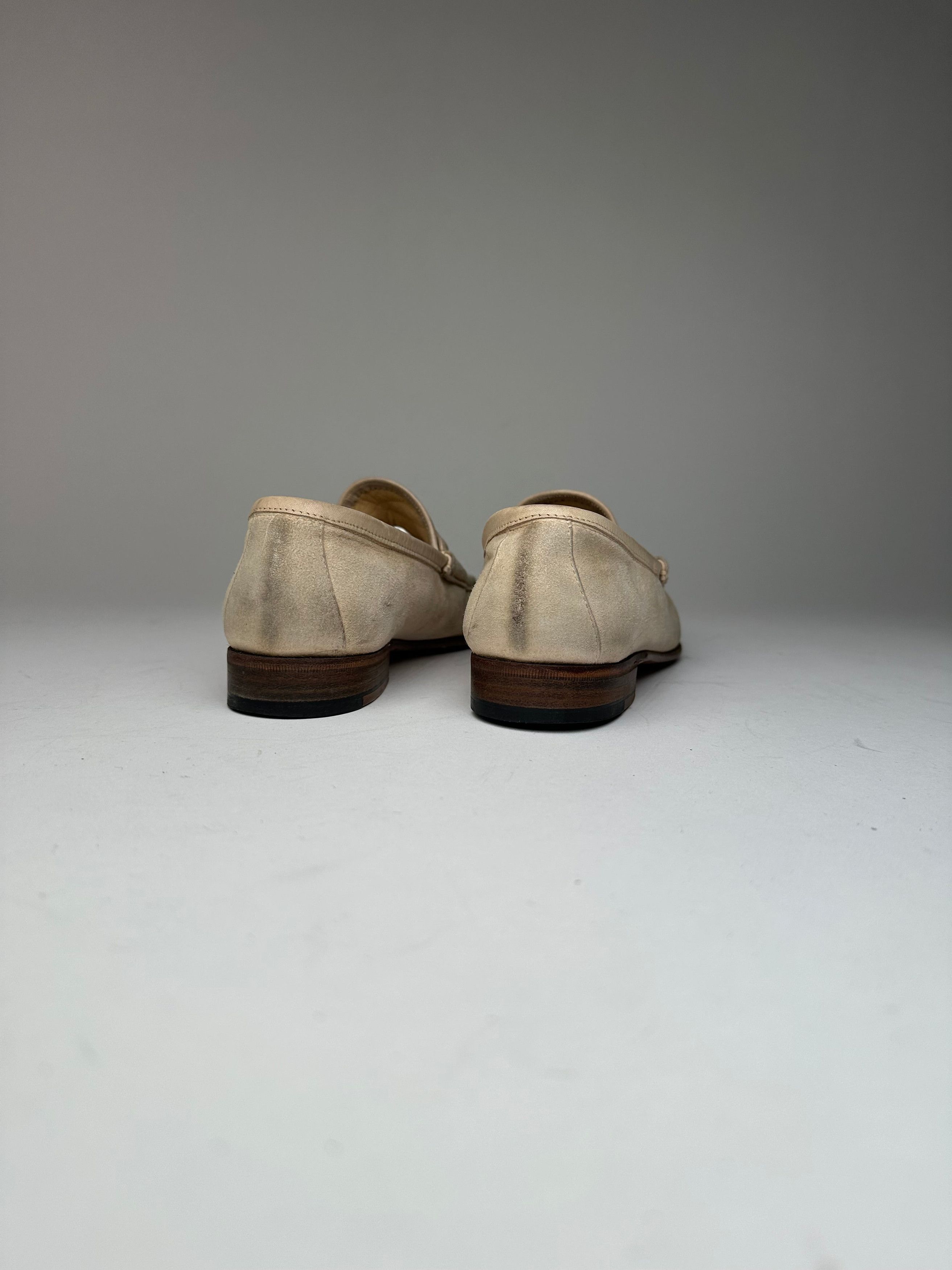 Gucci Vintage Horsebit Suese Loafer Beige EU37 Size US 5.5 / IT 35.5 - 5 Thumbnail