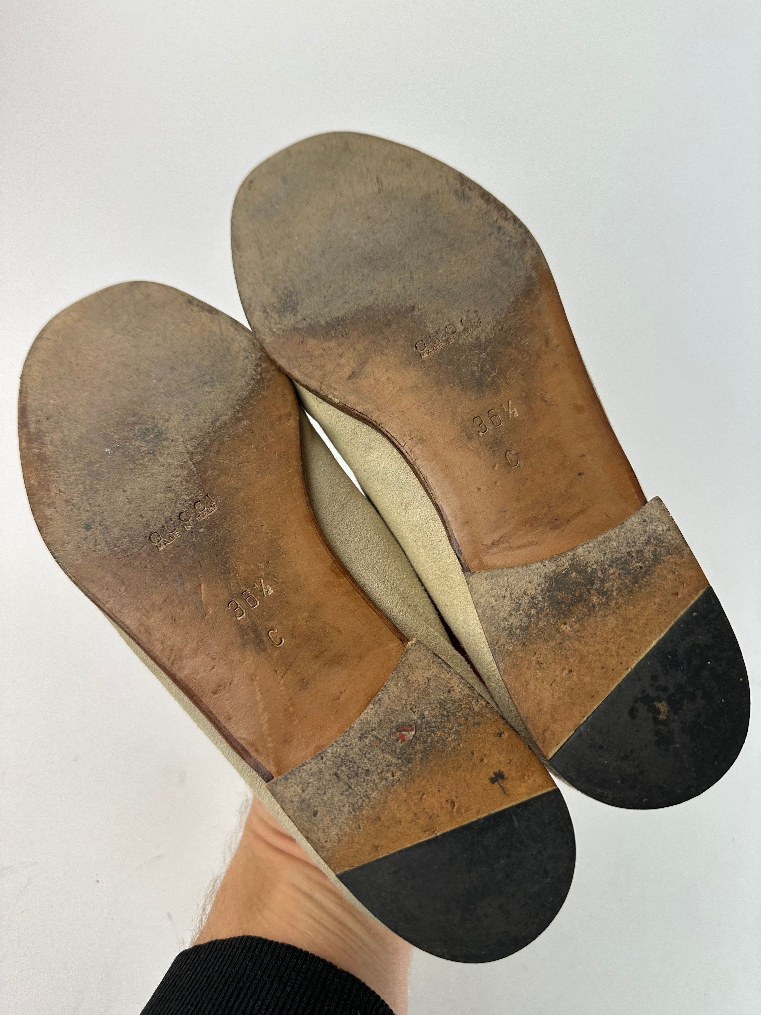 Gucci Vintage Horsebit Suese Loafer Beige EU37 Size US 5.5 / IT 35.5 - 9 Thumbnail