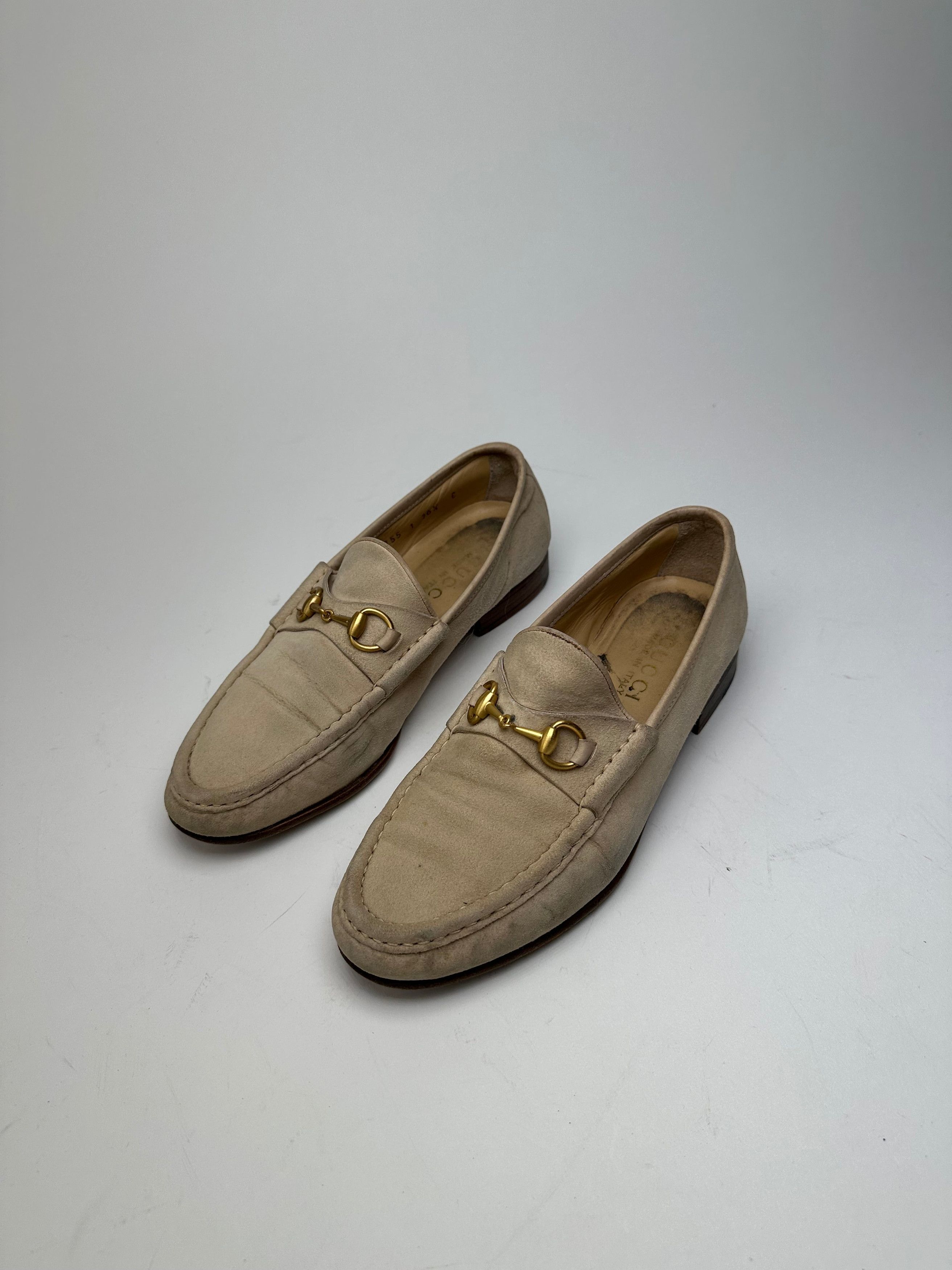Gucci Vintage Horsebit Suese Loafer Beige EU37 Size US 5.5 / IT 35.5 - 7 Thumbnail