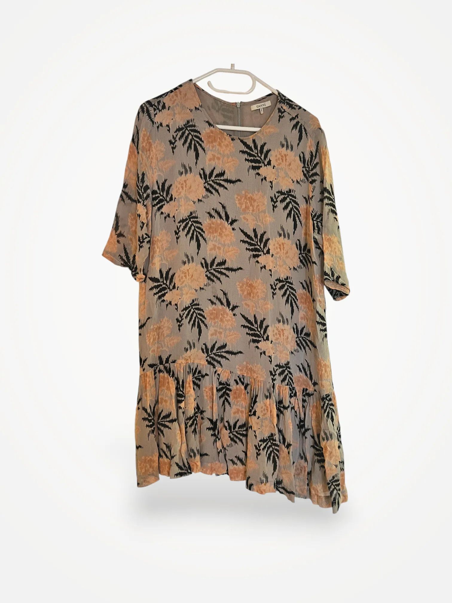 Ganni Ganni Miku Georgette Dress Size L / US 10 / IT 46 - 2 Thumbnail