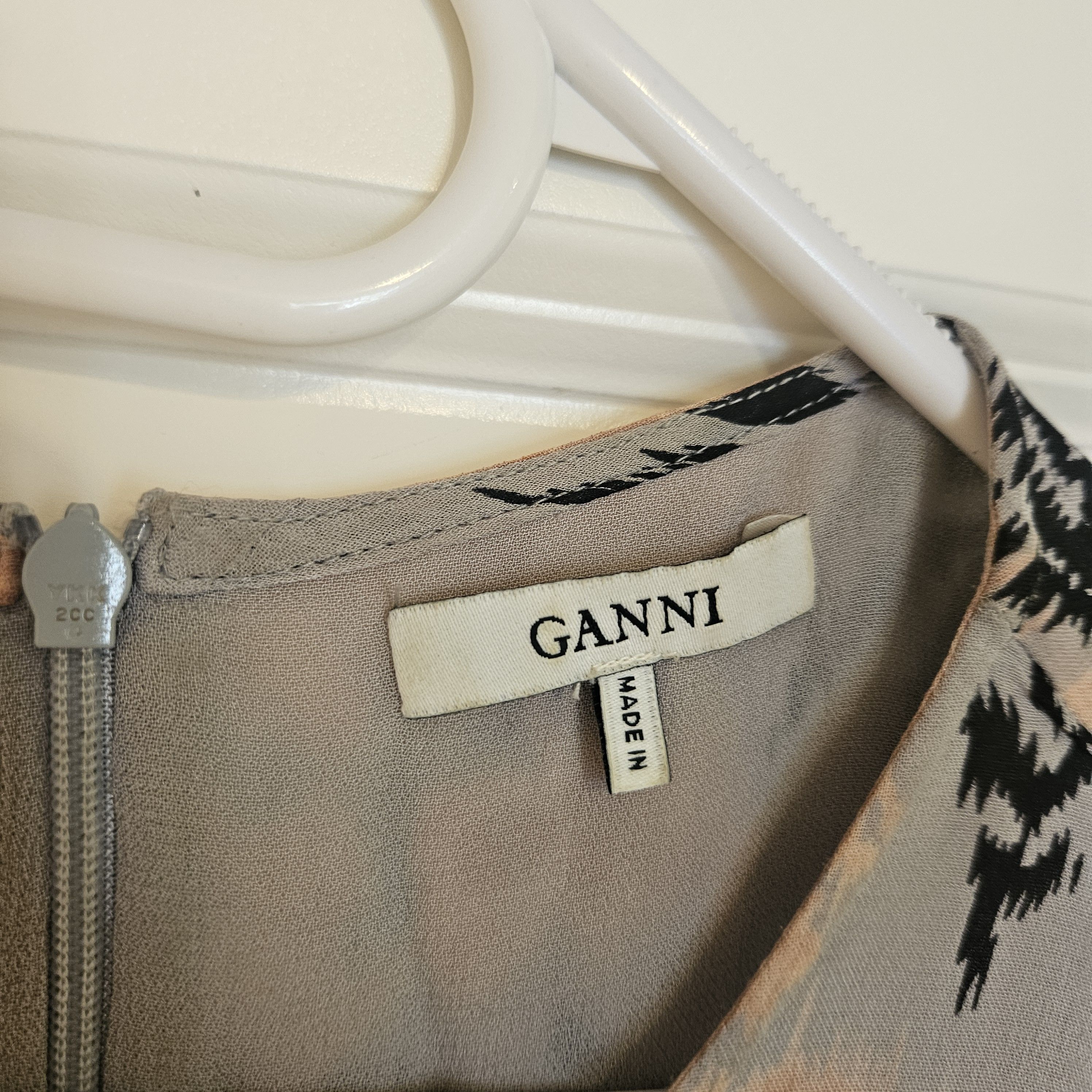 Ganni Ganni Miku Georgette Dress Size L / US 10 / IT 46 - 3 Thumbnail