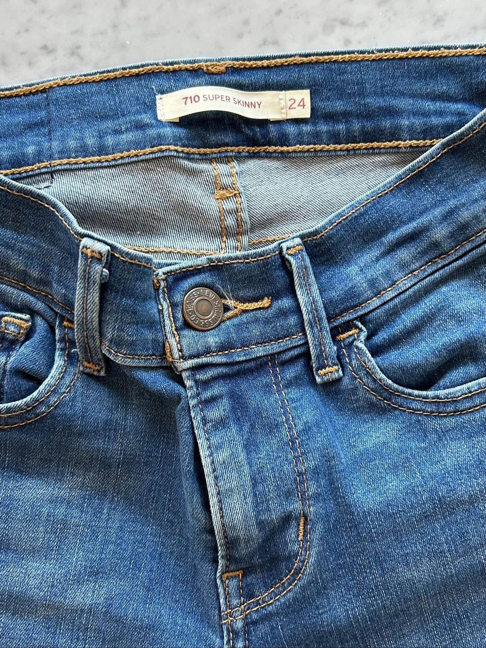 Levi's Levi's 710 Super Skinny Jeans Size 24" / US 00 / IT 34 - 2 Thumbnail