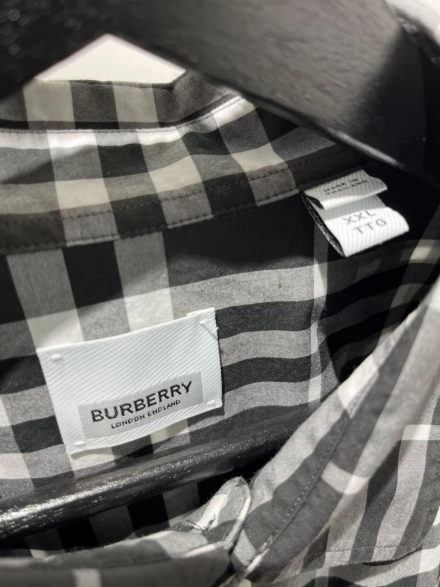 Burberry Burberry Plaid Black Shirt xxl Men Size US XXL / EU 58 / 5 - 3 Thumbnail
