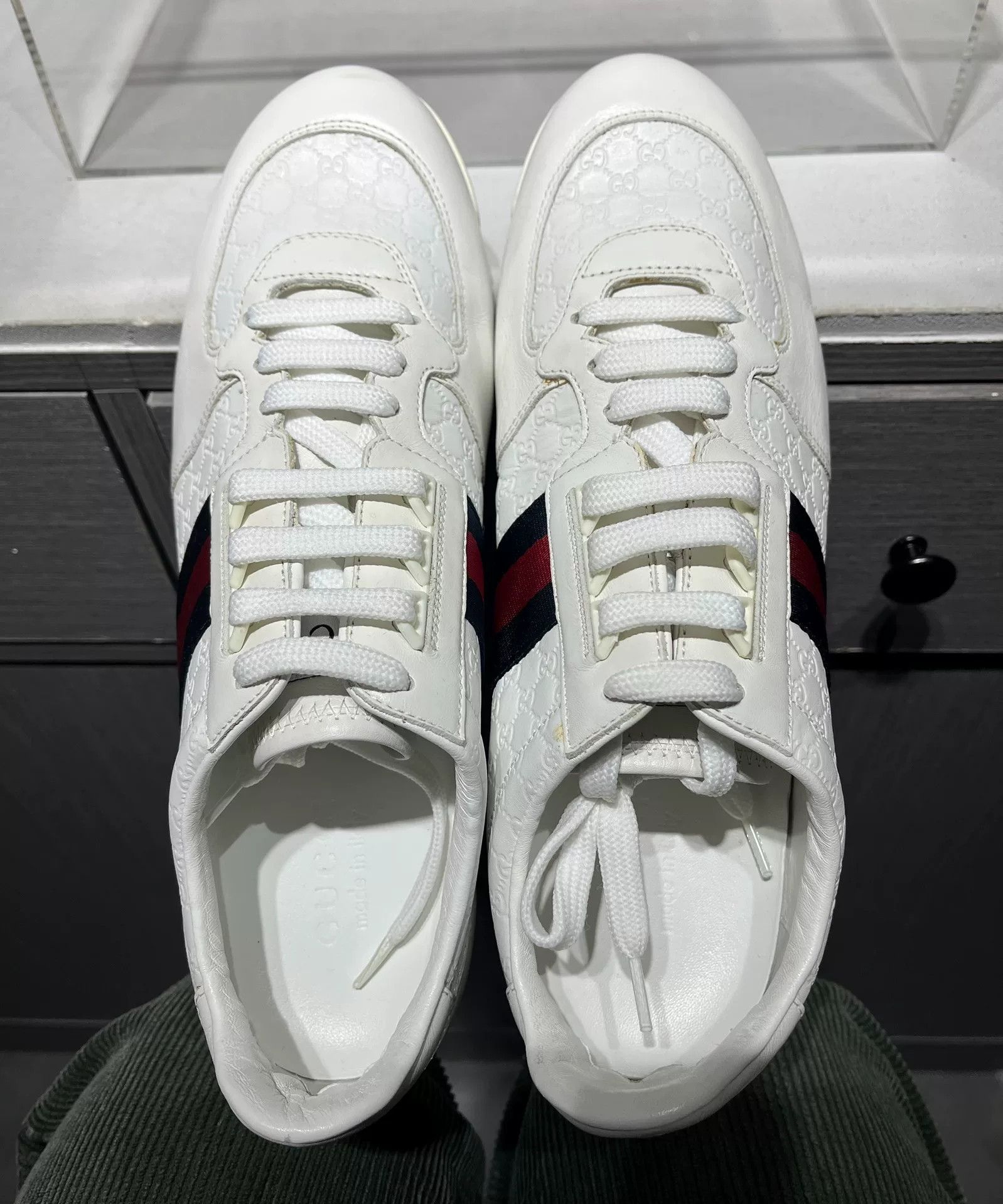 Gucci Gucci Printed White Lowtop Sneakers 11 Men Size US 11 / EU 44 - 7 Thumbnail
