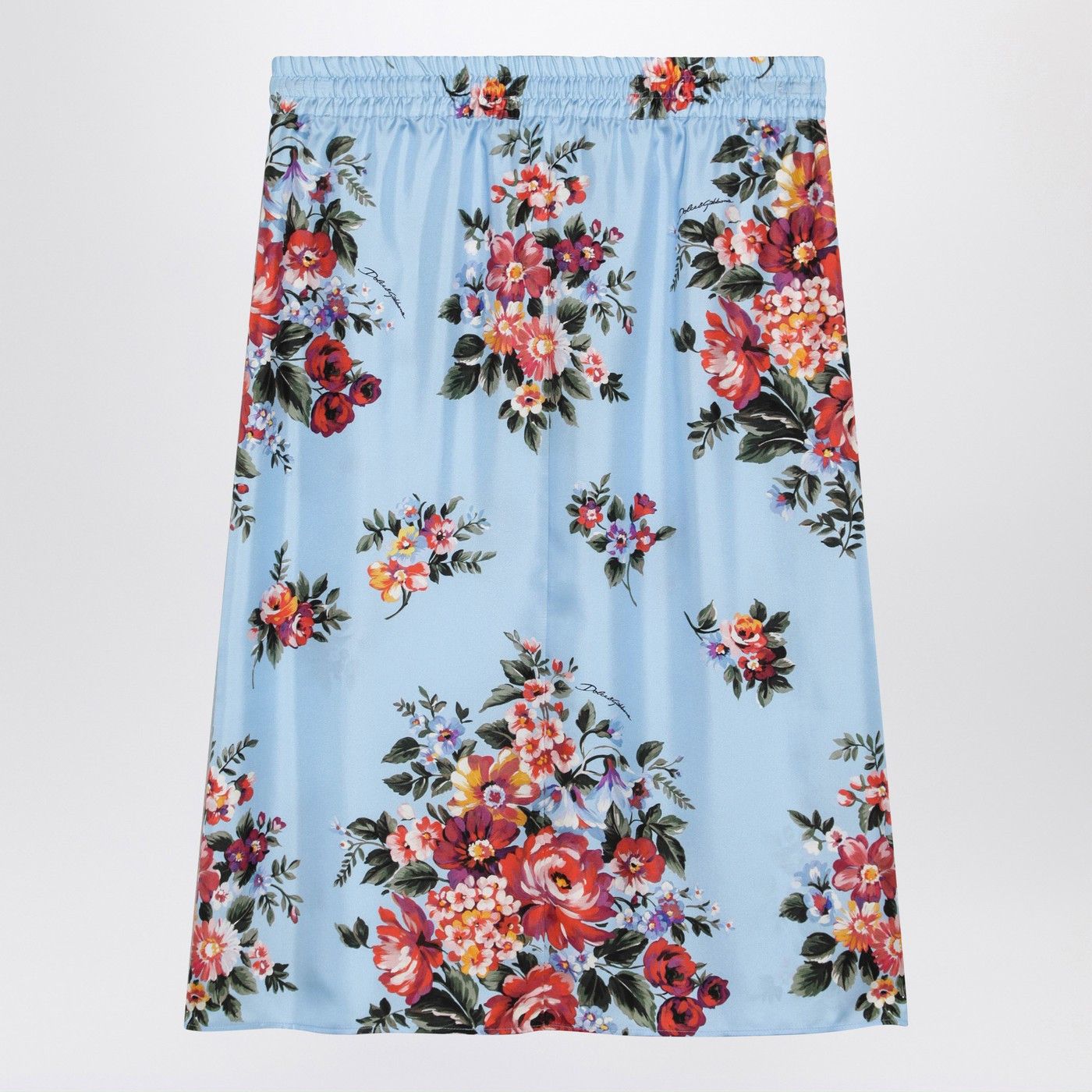 Dolce & Gabbana Dolce&Gabbana Silk Twill Skirt With Floral Print Size 32" / US 10 / IT 46 - 2 Thumbnail