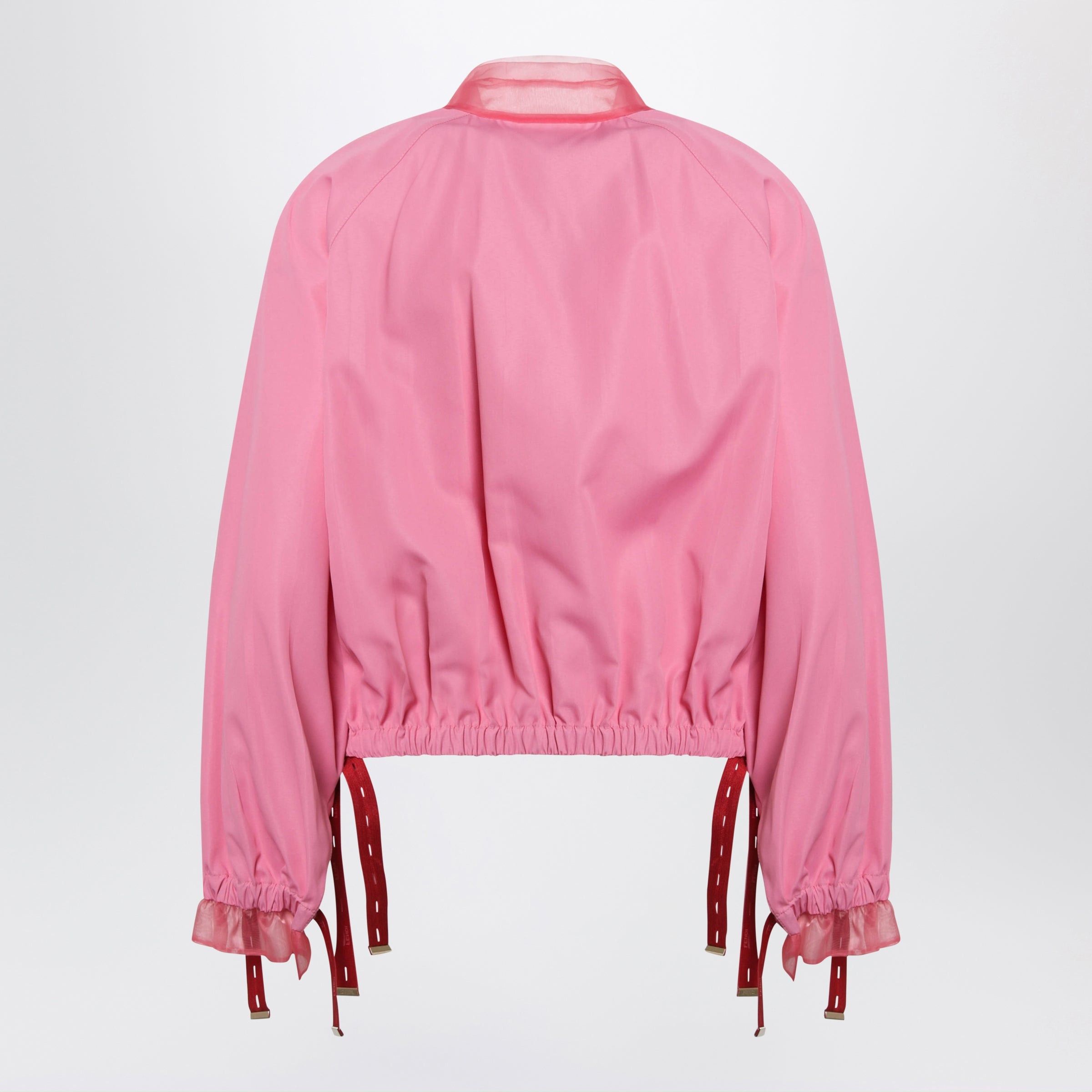 Fendi Fendi Pink Technical Viscose Bomber Jacket Size S / US 4 / IT 40 - 2 Thumbnail