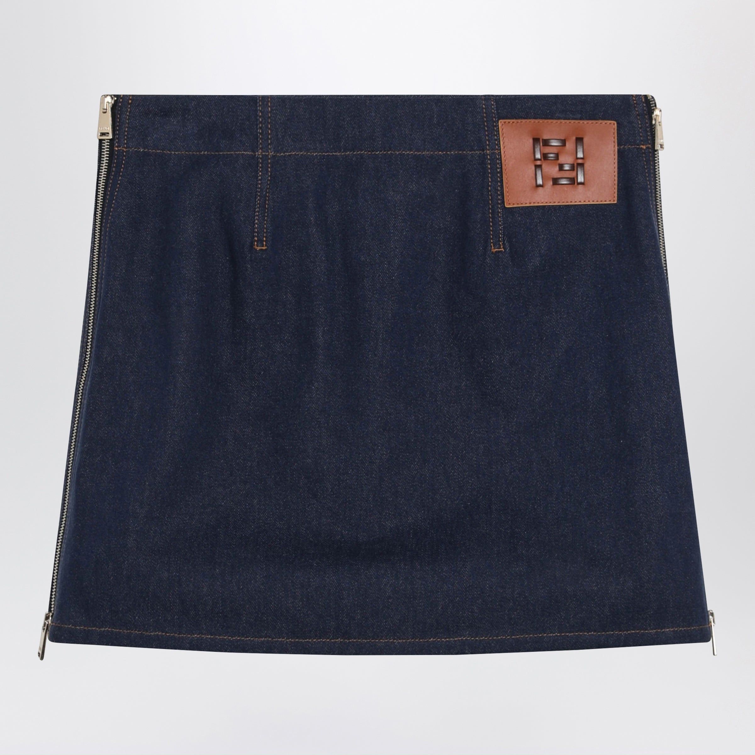 Fendi Fendi Navy Blue Mini Skirt Size 27" / US 4 / IT 40 - 2 Thumbnail