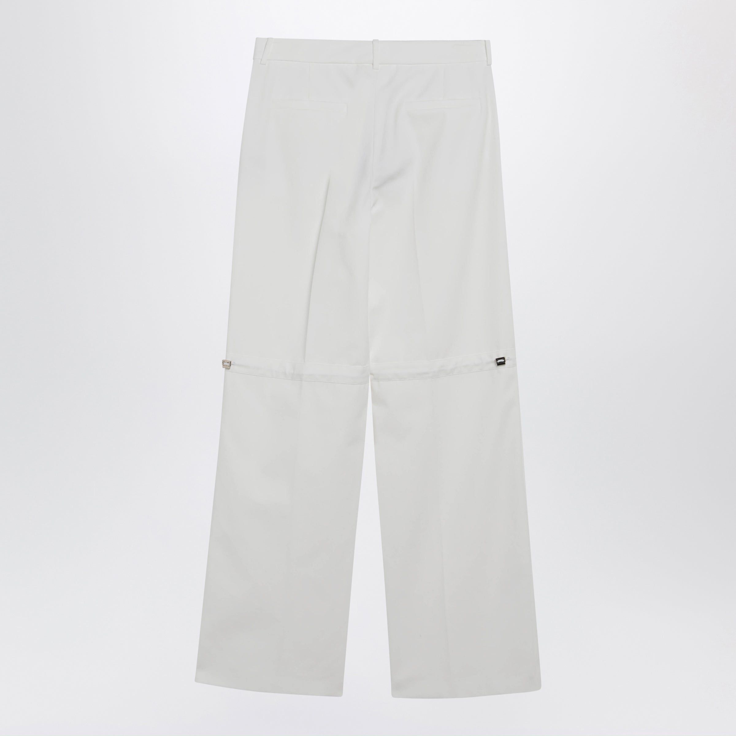 Fendi Fendi White Cotton Trousers Size 30" / US 8 / IT 44 - 2 Thumbnail