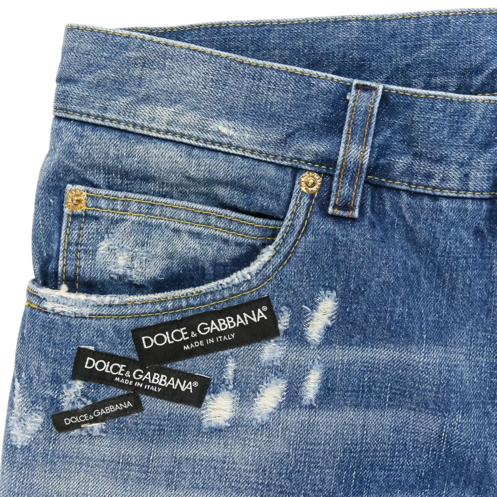 Dolce & Gabbana Dolce & Gabbana Dolce&Gabbana Distressed Denim Pants Textile Jeans DUTY FREE for USA Size ONE SIZE - 3 Thumbnail