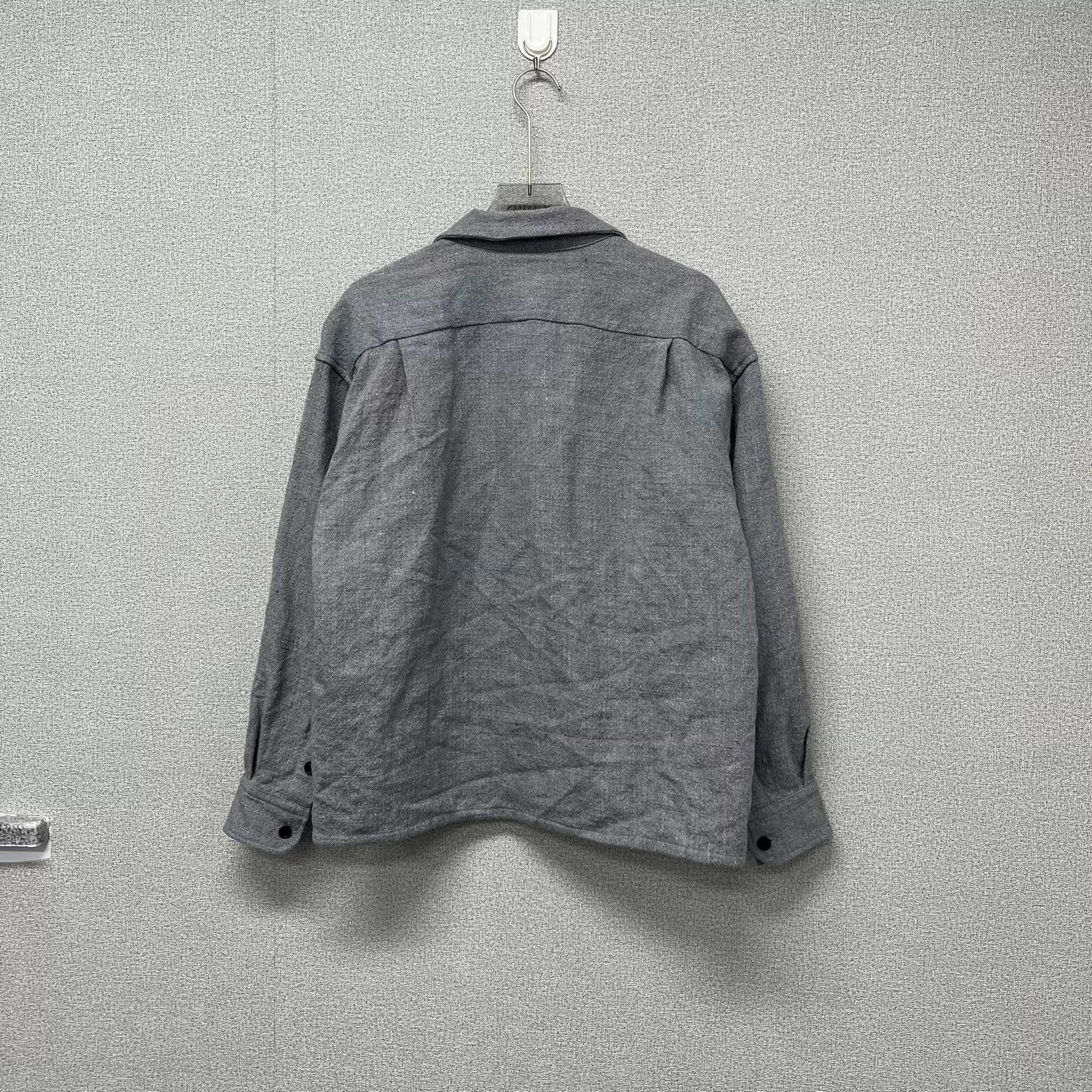 Visvim Visvim Gray Cuban Collar Button-Up Shirt Size US M / EU 48-50 / 2 - 2 Thumbnail