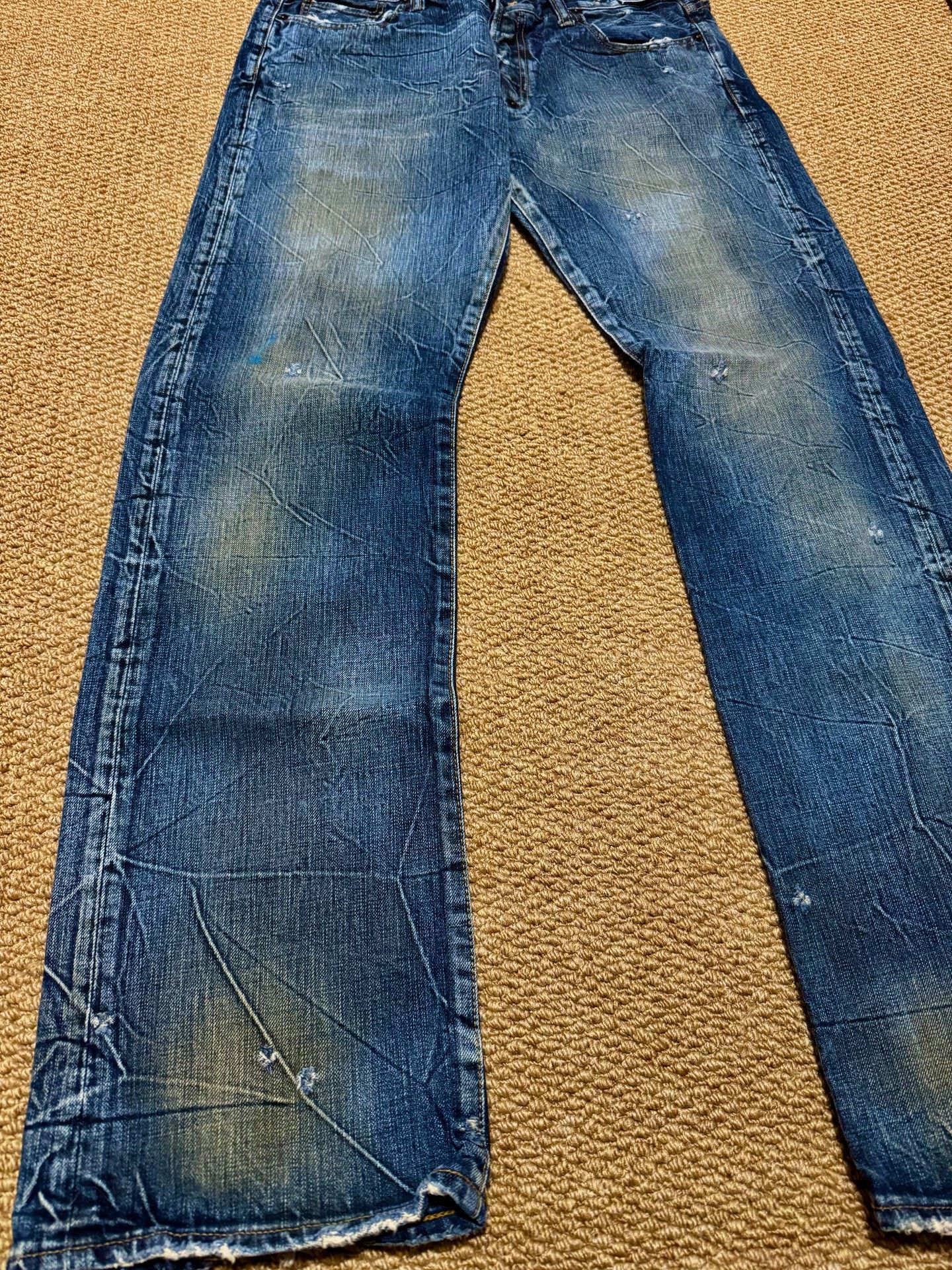 Visvim Blue Distressed Denim Jeans Size US 34 / EU 50 - 4 Thumbnail
