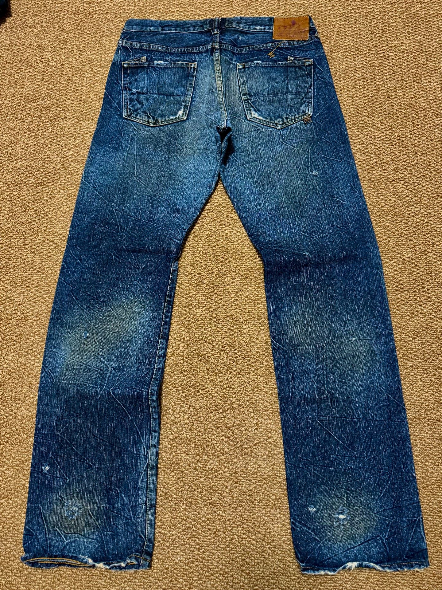 Visvim Blue Distressed Denim Jeans Size US 34 / EU 50 - 2 Thumbnail