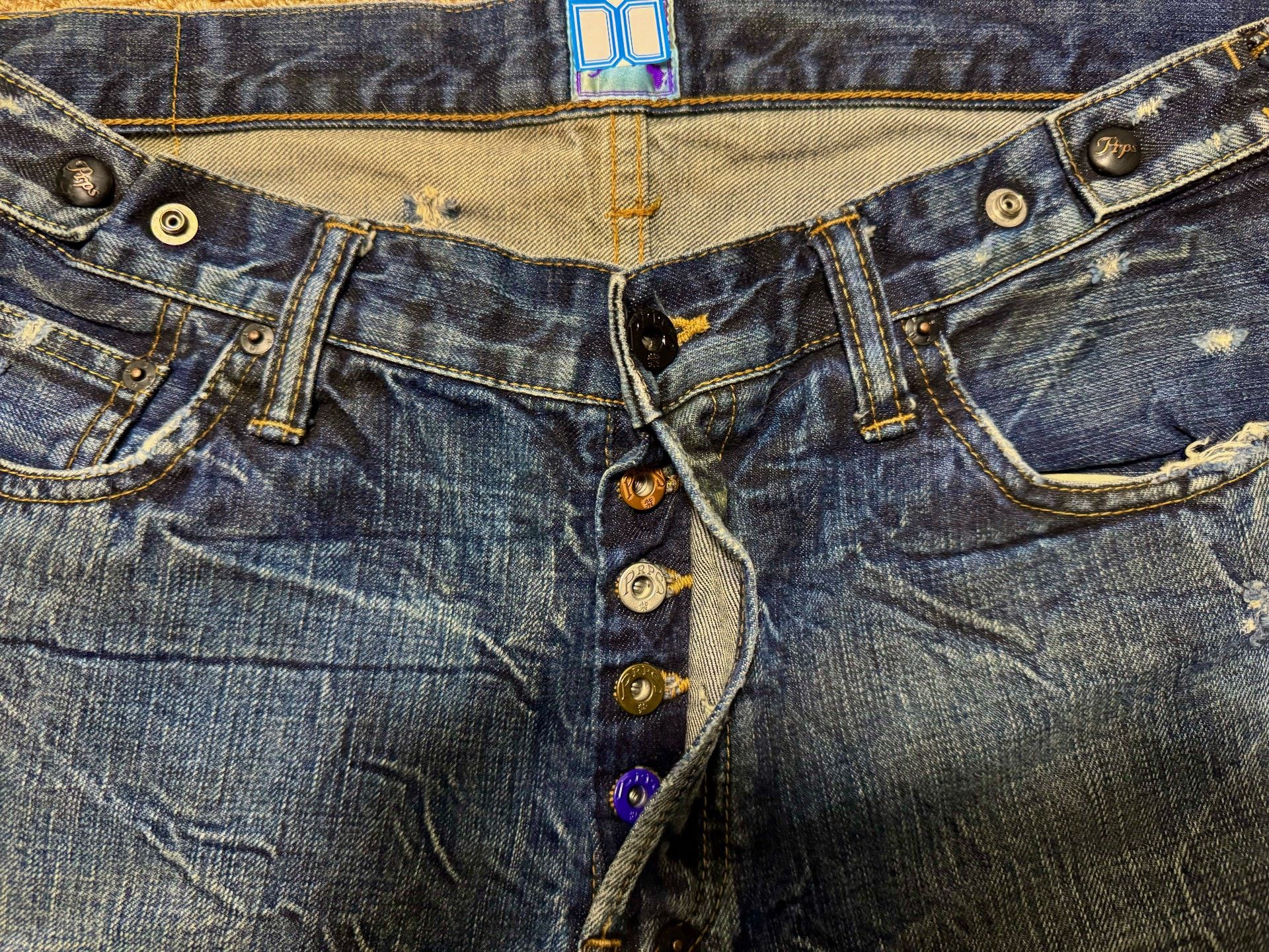 Visvim Blue Distressed Denim Jeans Size US 34 / EU 50 - 5 Thumbnail